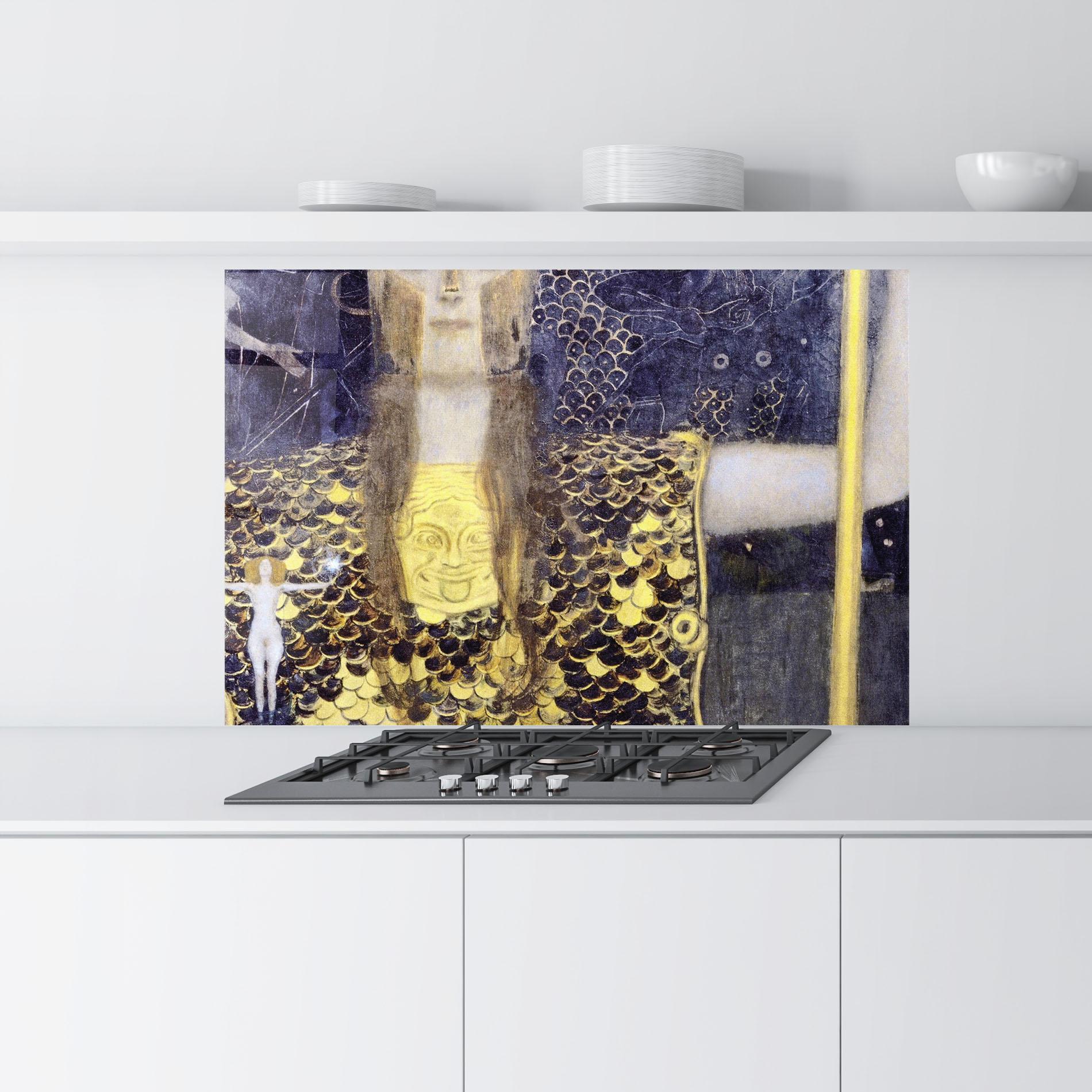 Küchenrückwand Glas Pallas Athena mockup 9
