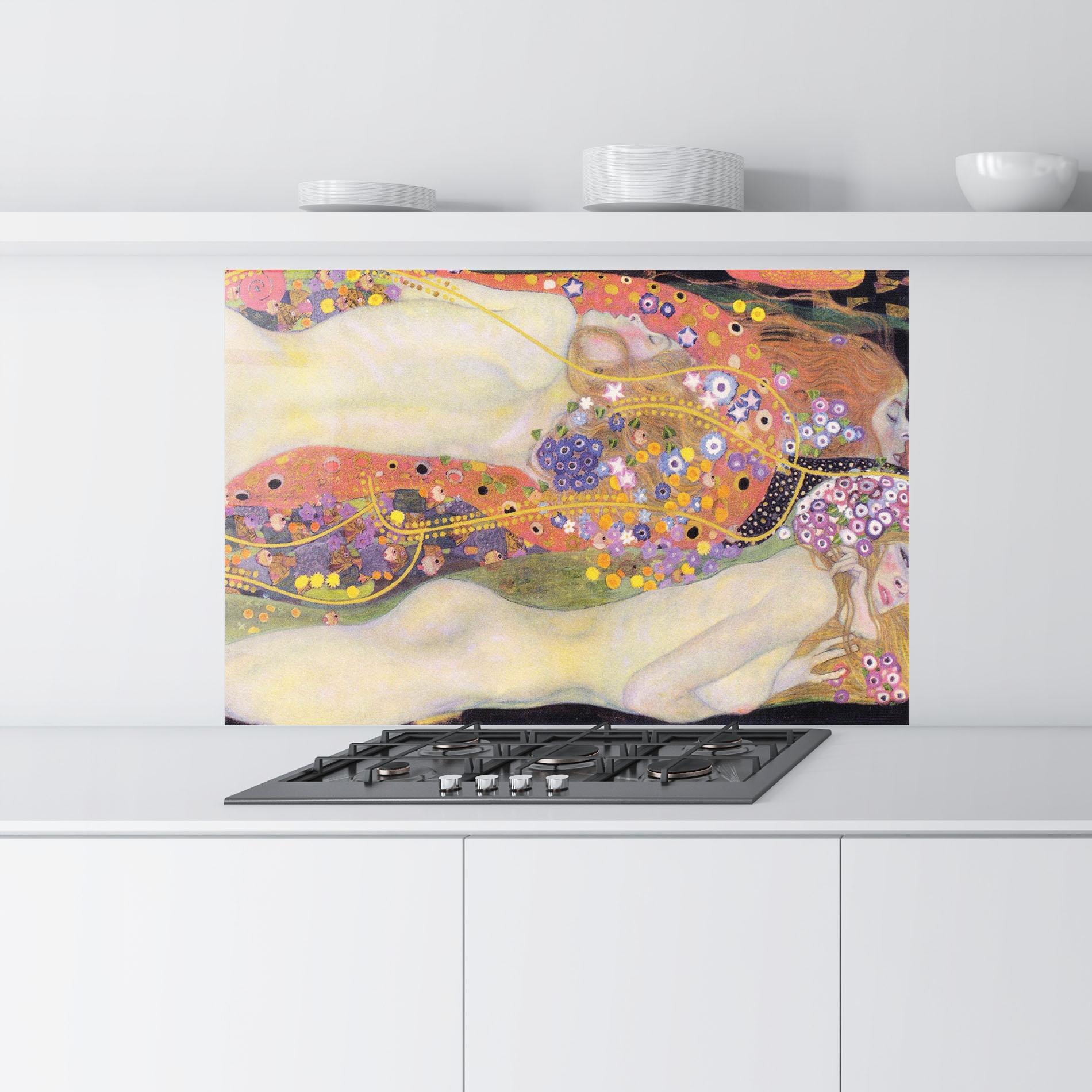 Küchenrückwand Glas Water Serpents Ii mockup 9