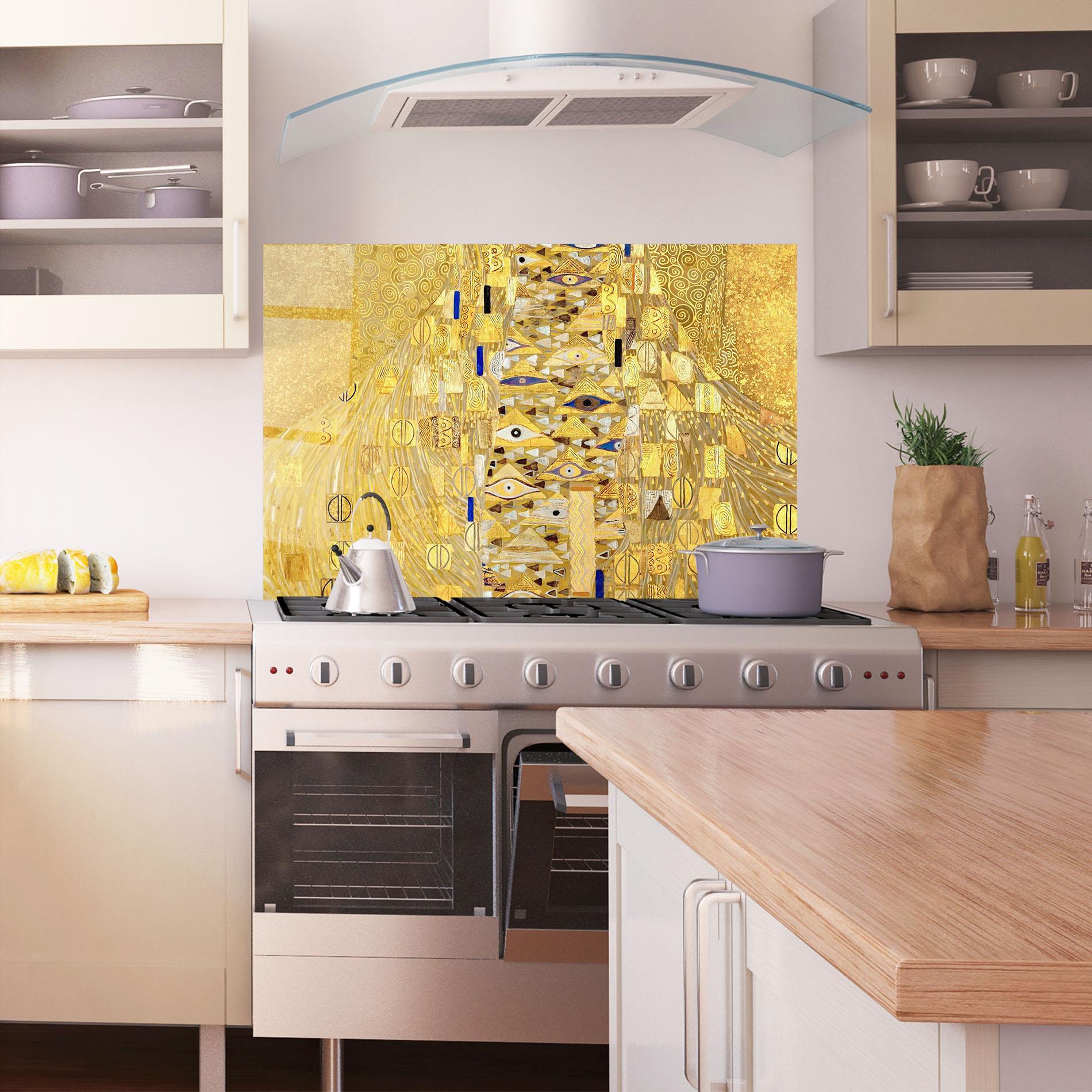 Küchenrückwand Glas Adele Bloch Bauer mockup 1