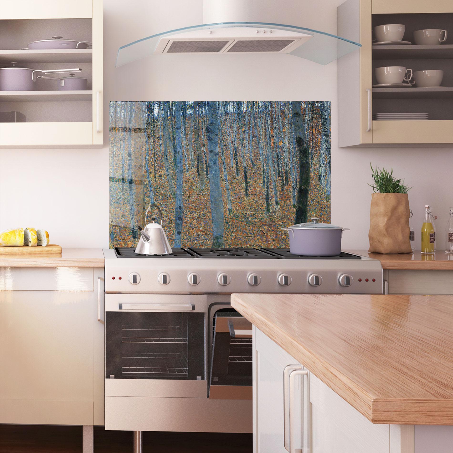 Küchenrückwand Glas Beech Grove mockup 1