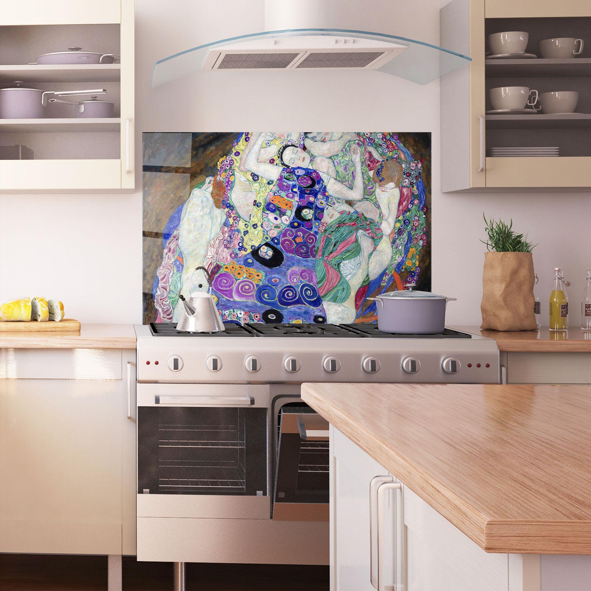 Küchenrückwand Glas The Virgin 1913 mockup 1