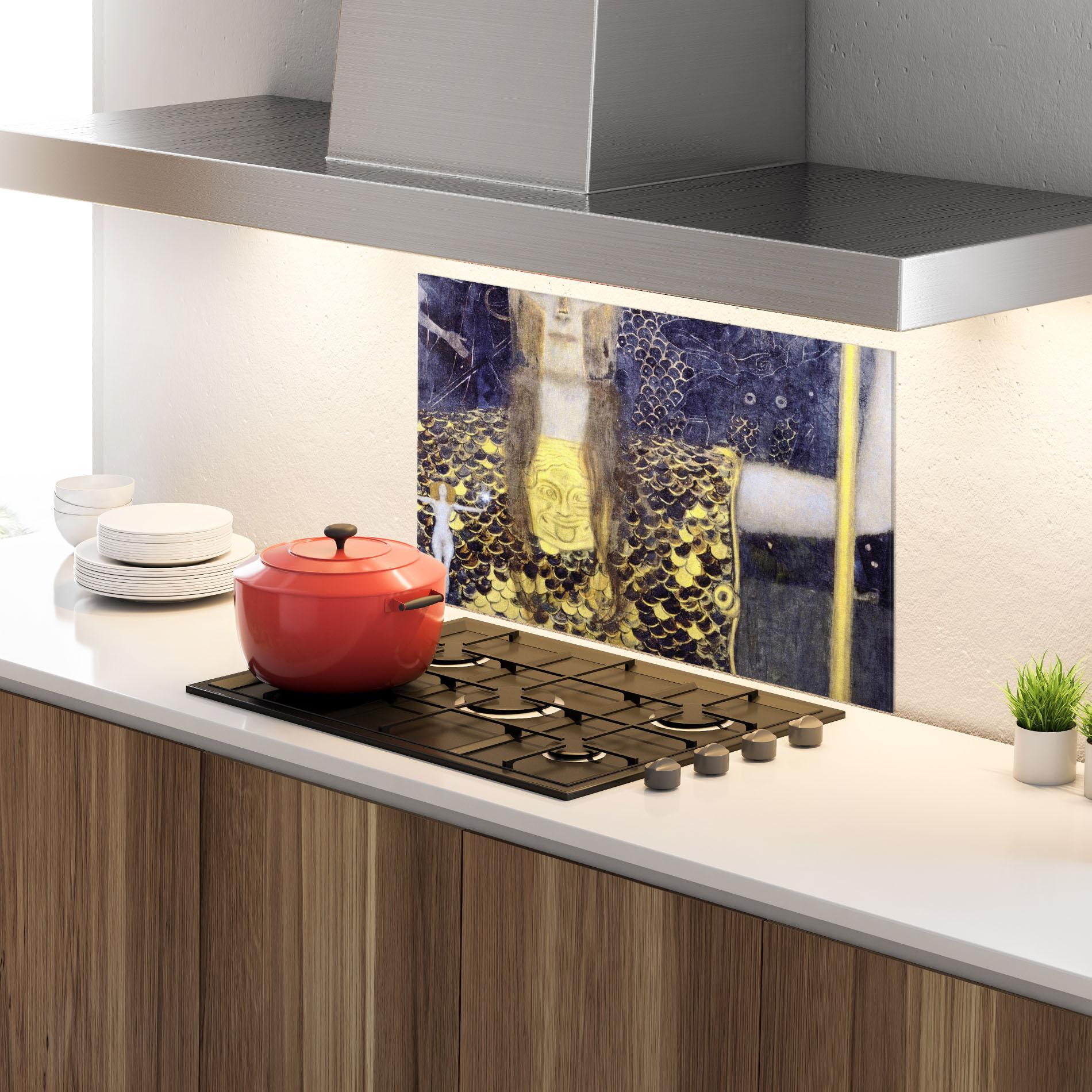 Küchenrückwand Glas Pallas Athena mockup 4