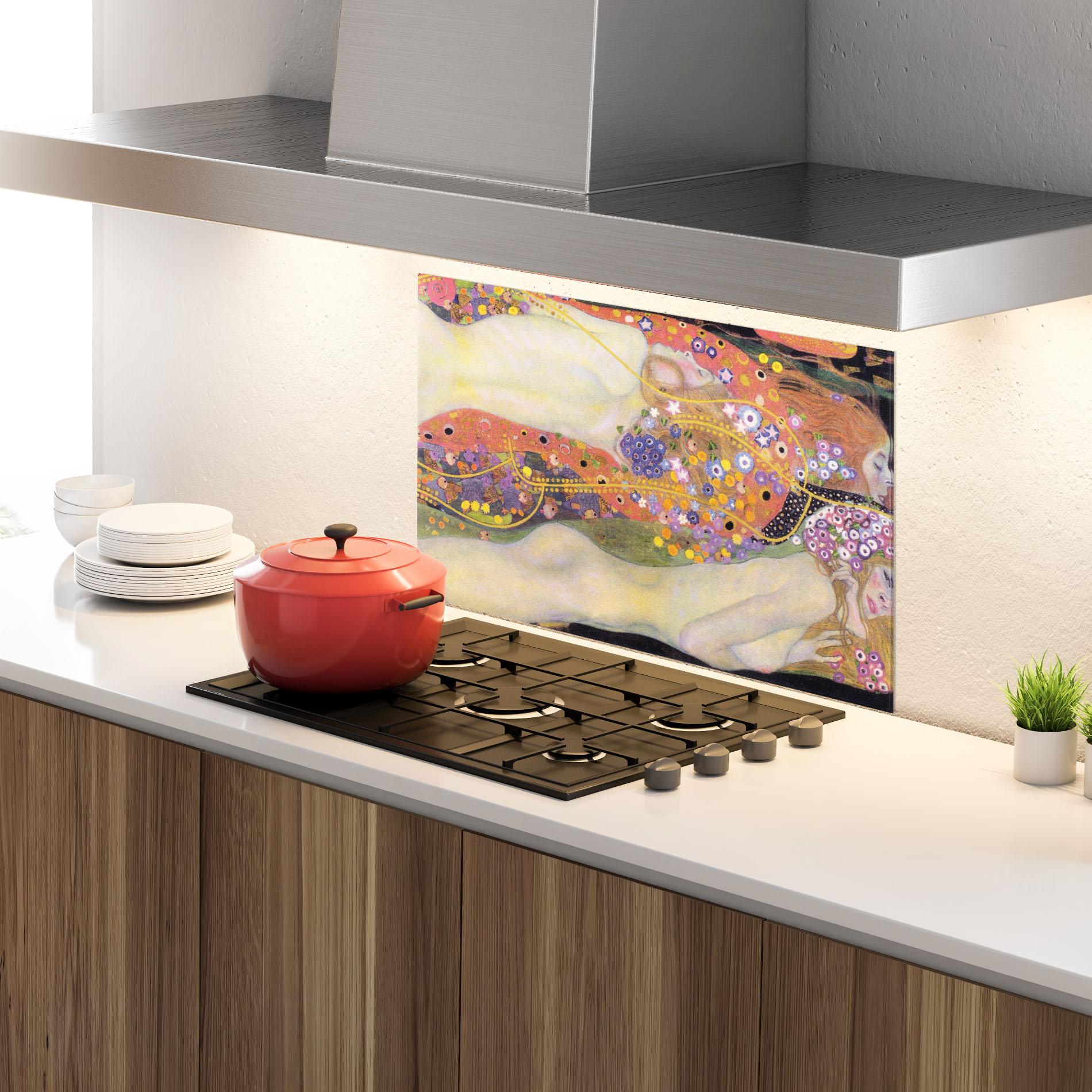 Küchenrückwand Glas Water Serpents Ii mockup 4