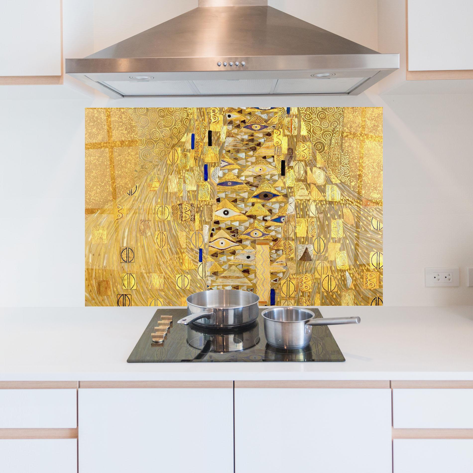 Küchenrückwand Glas Adele Bloch Bauer mockup 5