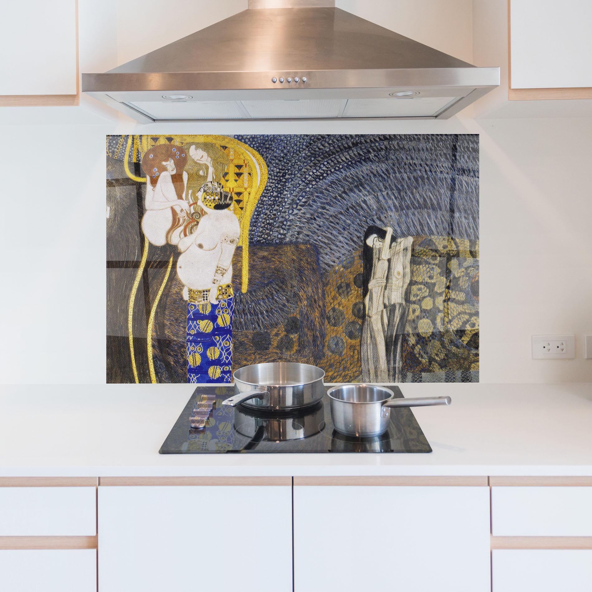 Küchenrückwand Glas The Hostile Powers mockup 5