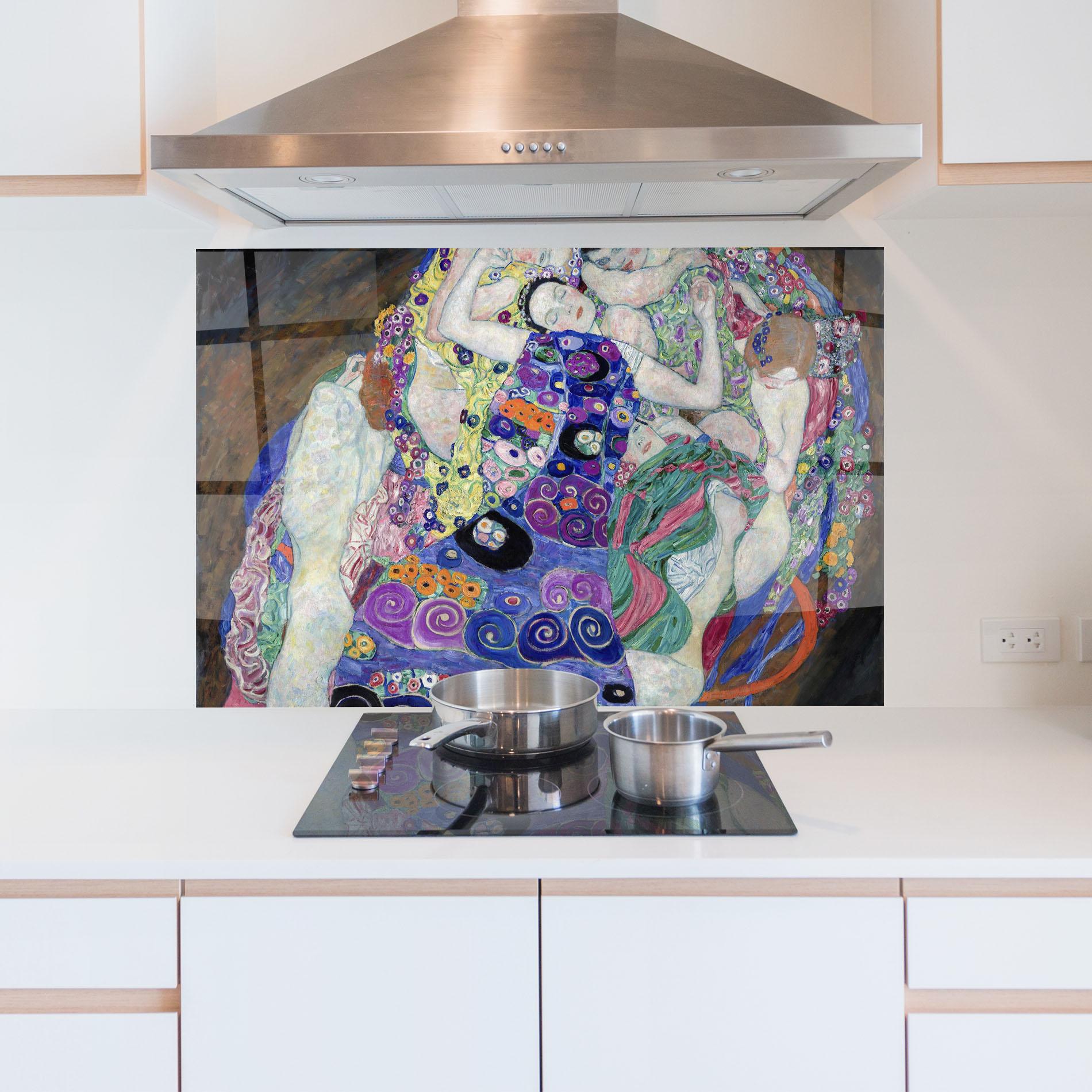 Küchenrückwand Glas The Virgin 1913 mockup 5