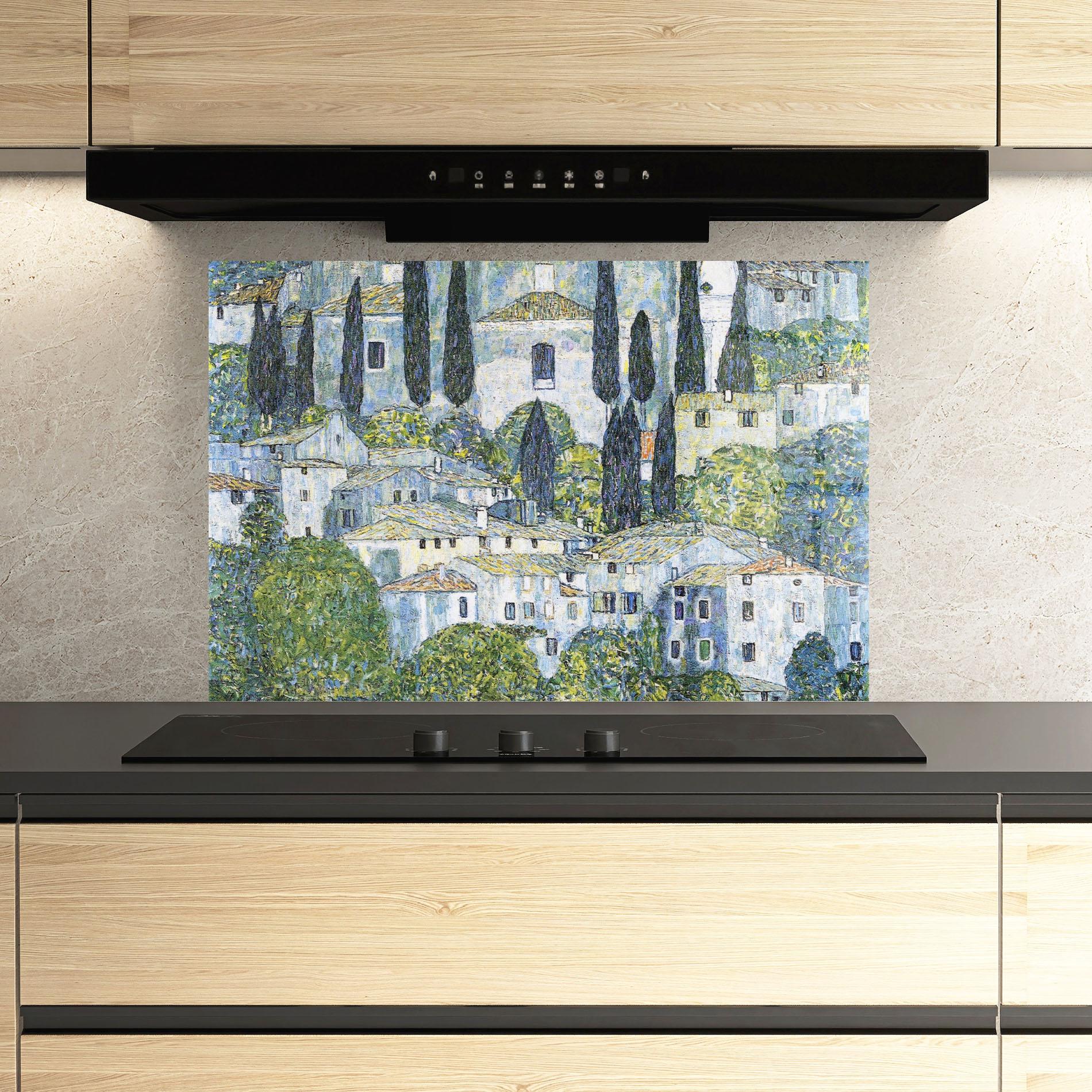 Küchenrückwand Glas Kirche In Cassone mockup 3