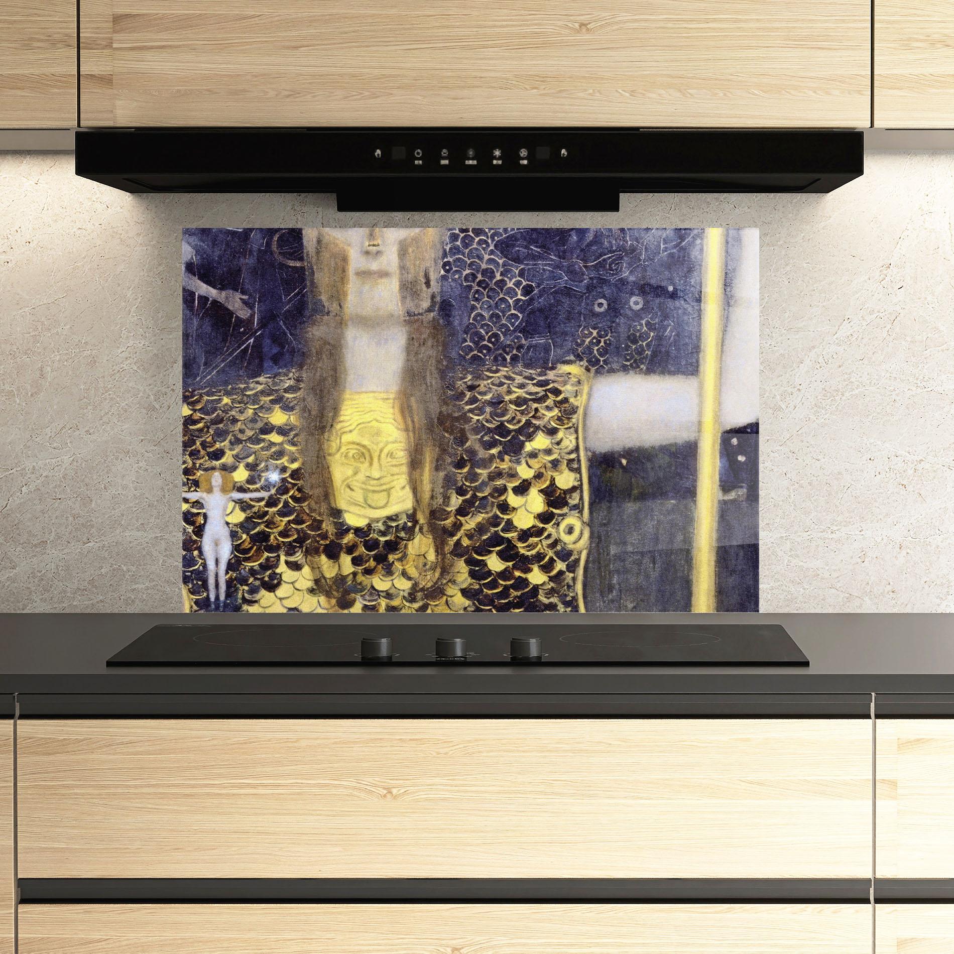 Küchenrückwand Glas Pallas Athena mockup 3