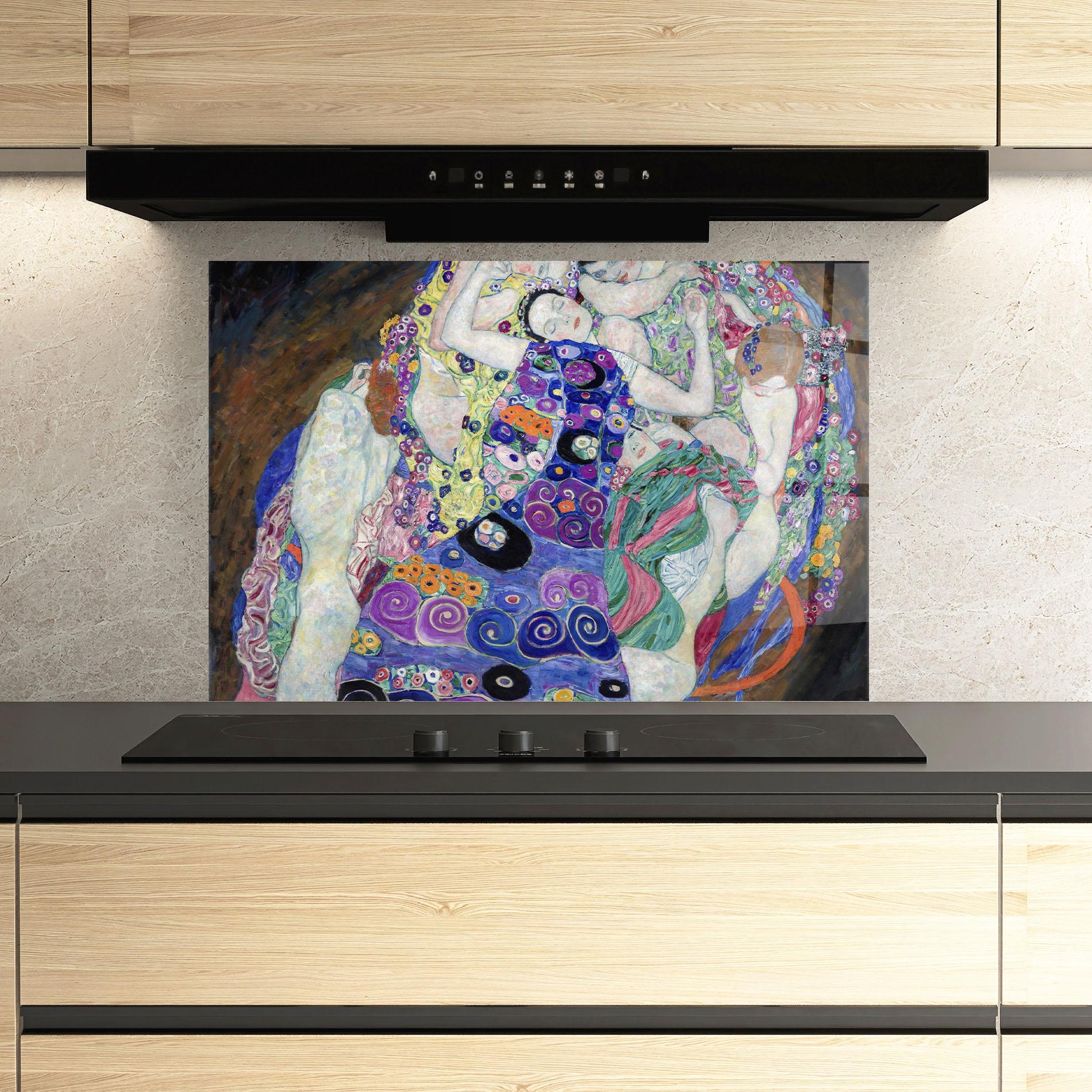 Küchenrückwand Glas The Virgin 1913 mockup 3