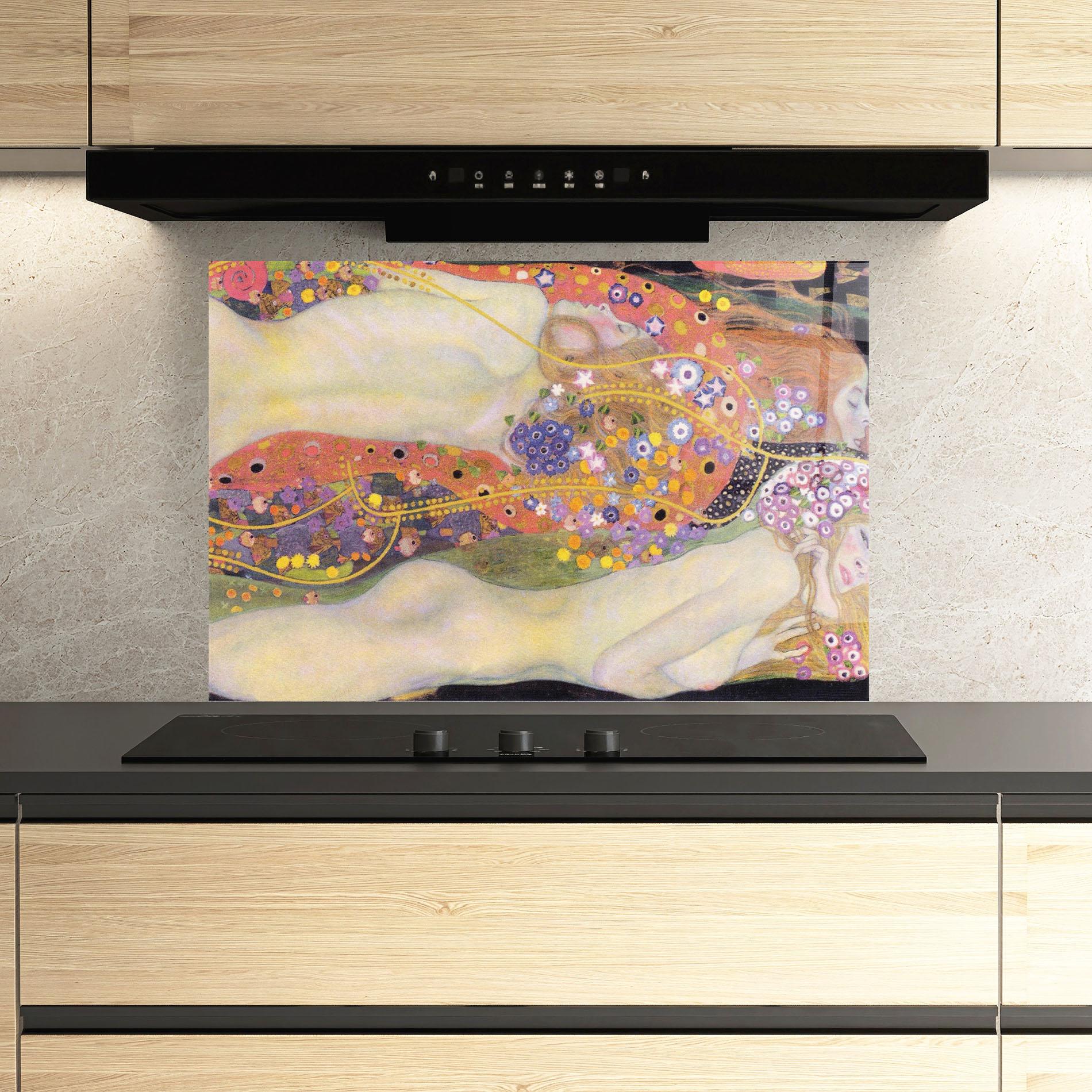 Küchenrückwand Glas Water Serpents Ii mockup 3