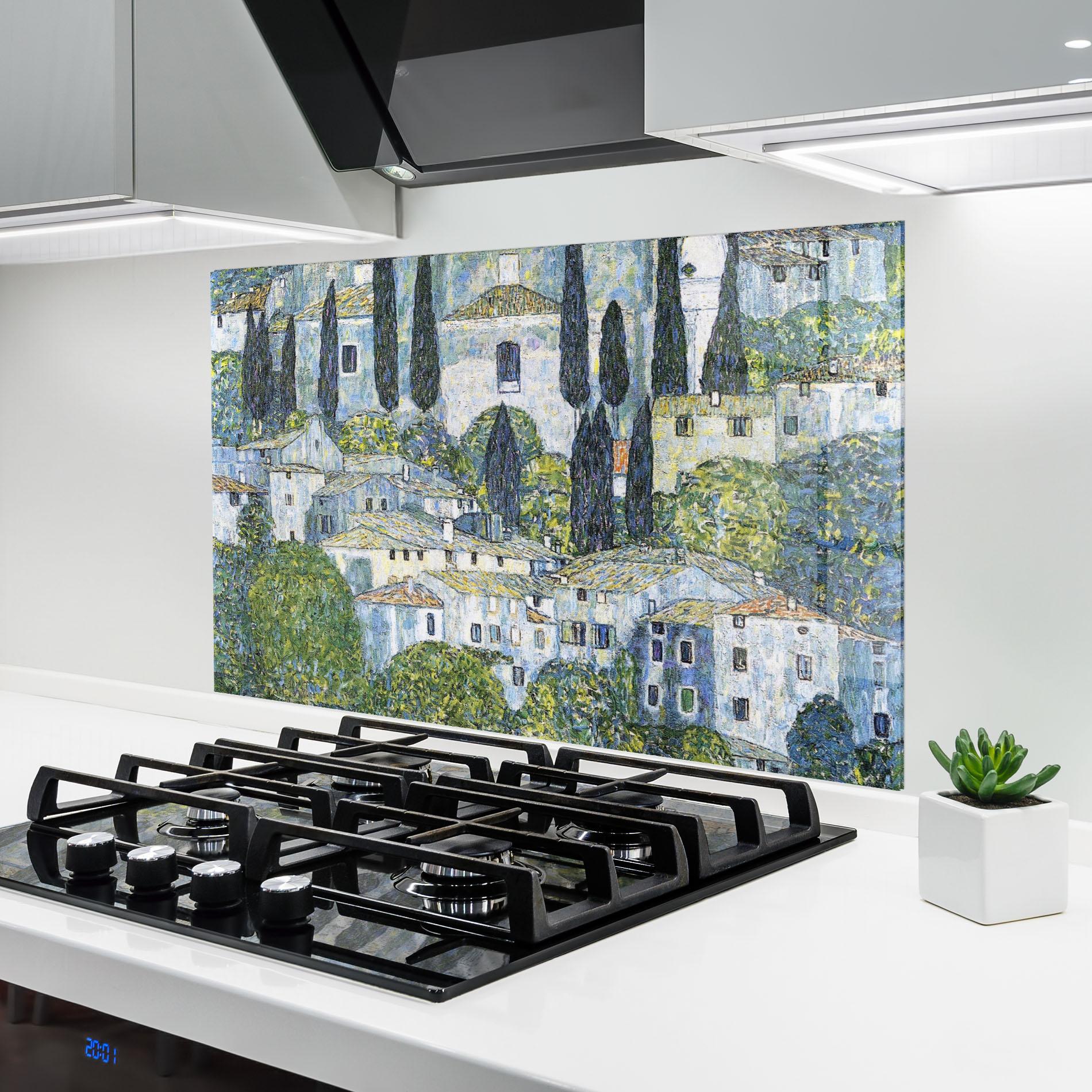 Küchenrückwand Glas Kirche In Cassone mockup 6