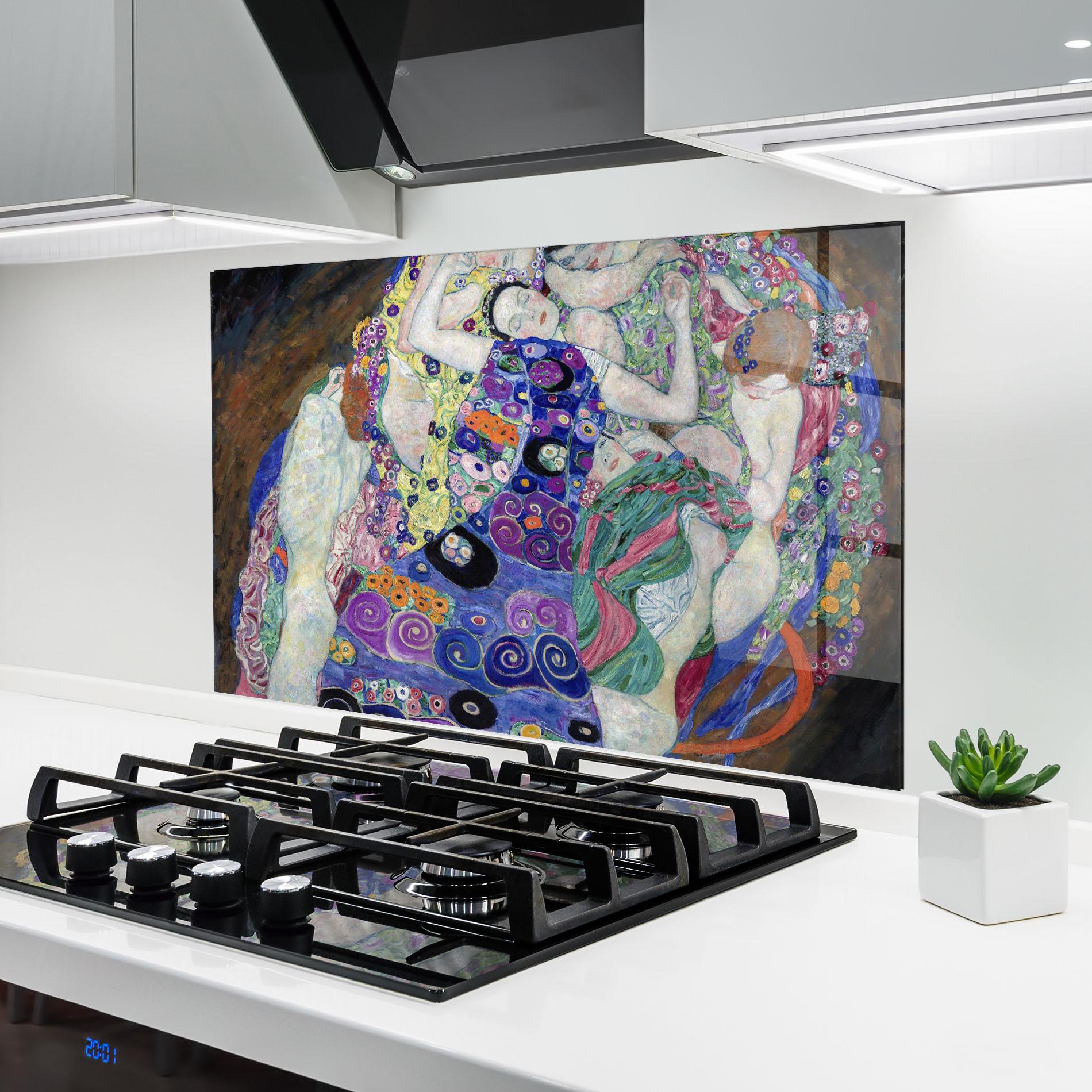 Küchenrückwand Glas The Virgin 1913 mockup 6