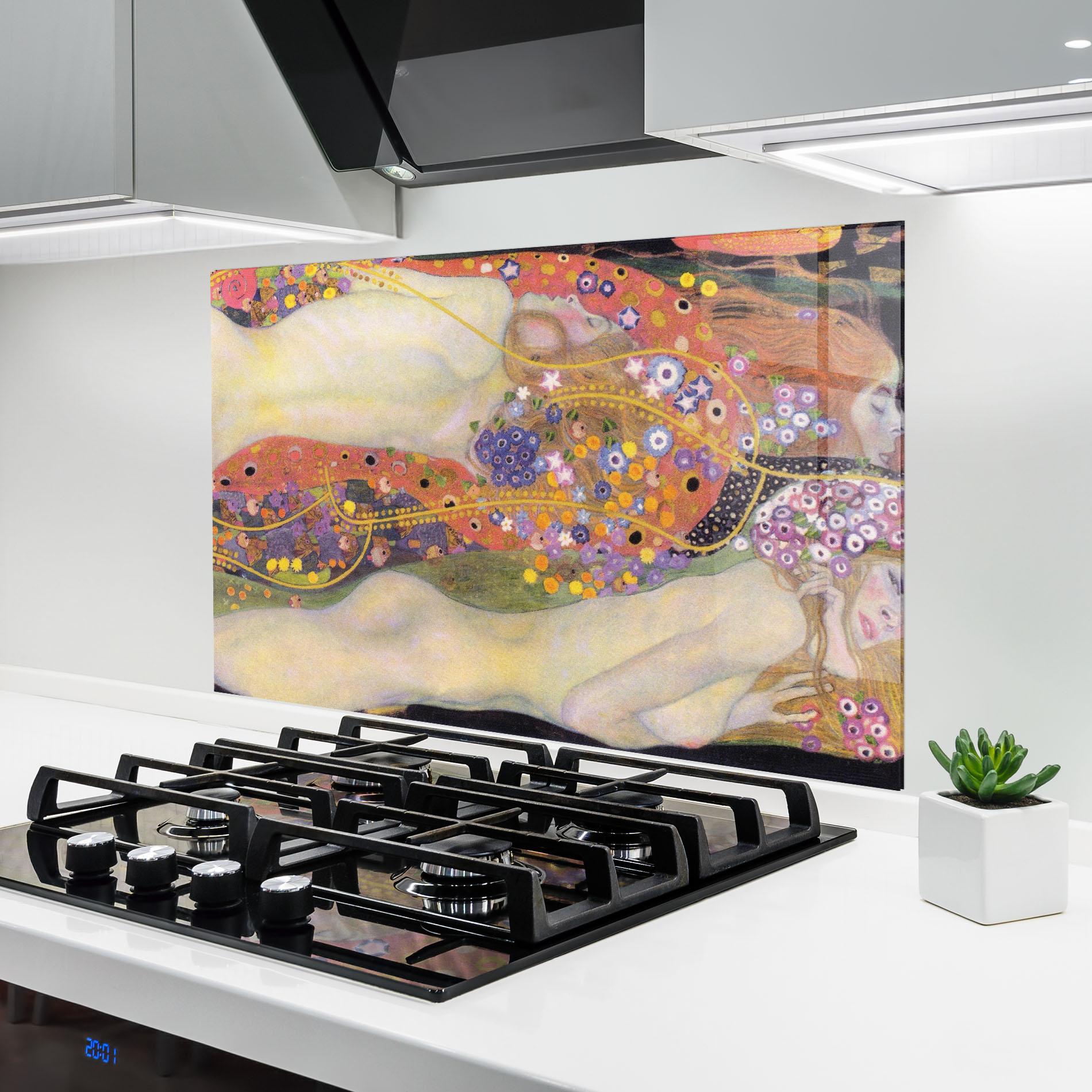 Küchenrückwand Glas Water Serpents Ii mockup 6