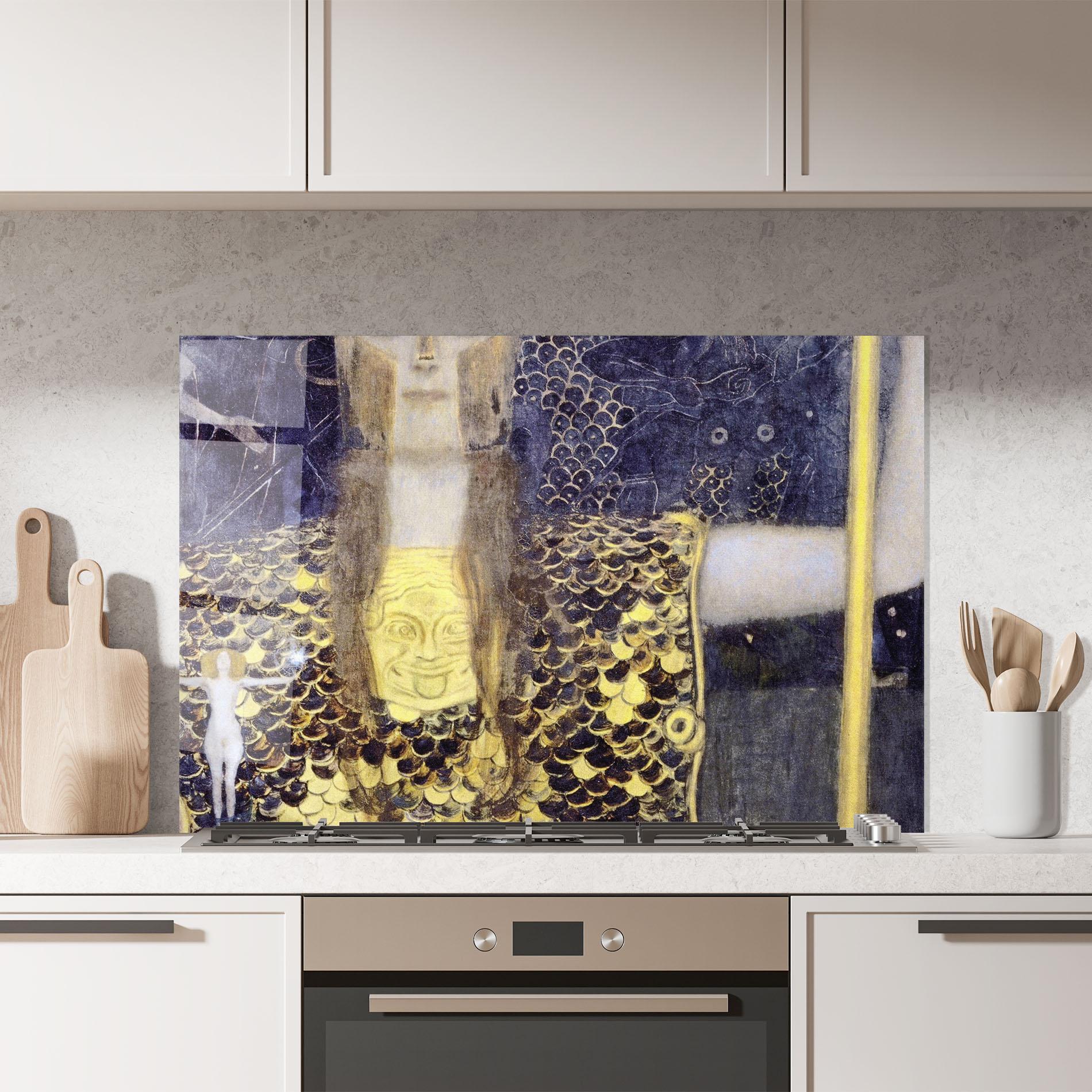 Küchenrückwand Glas Pallas Athena mockup 7