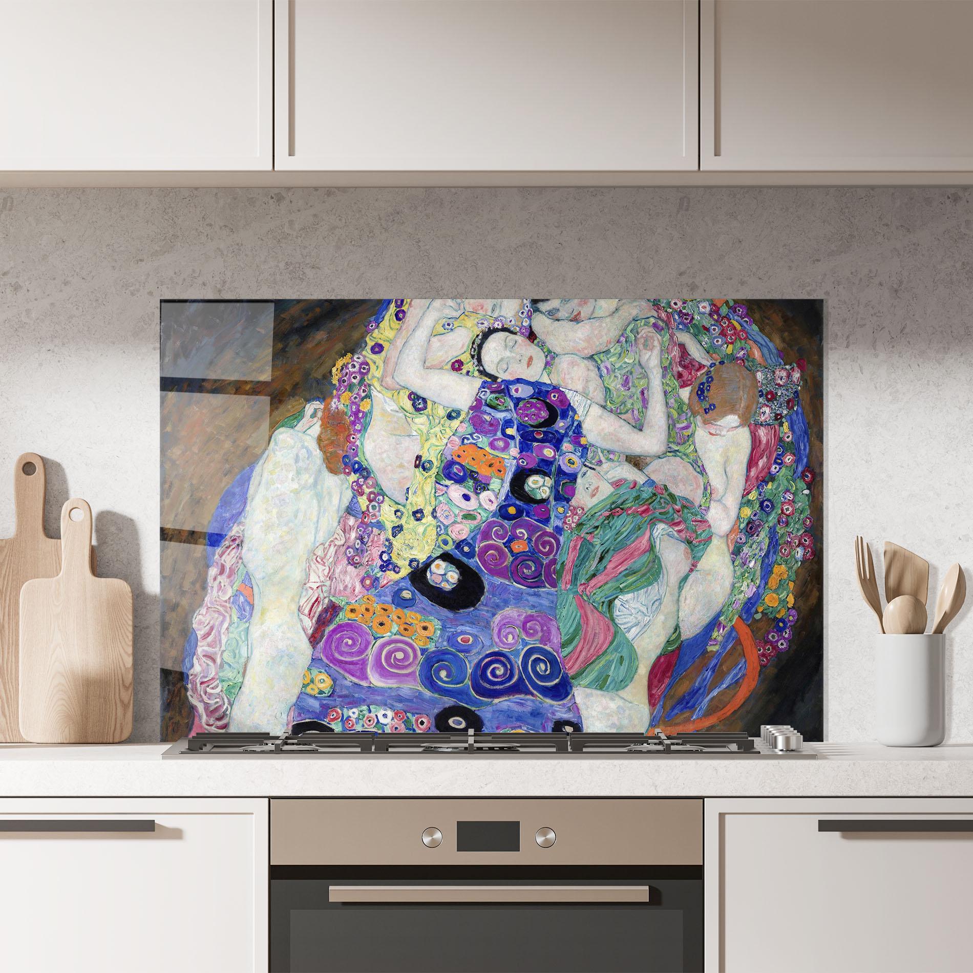 Küchenrückwand Glas The Virgin 1913 mockup 7