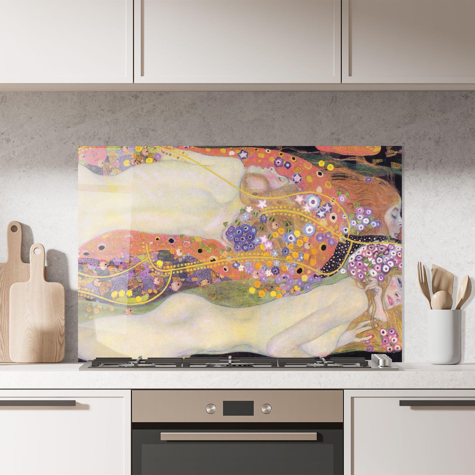 Küchenrückwand Glas Water Serpents Ii mockup 7