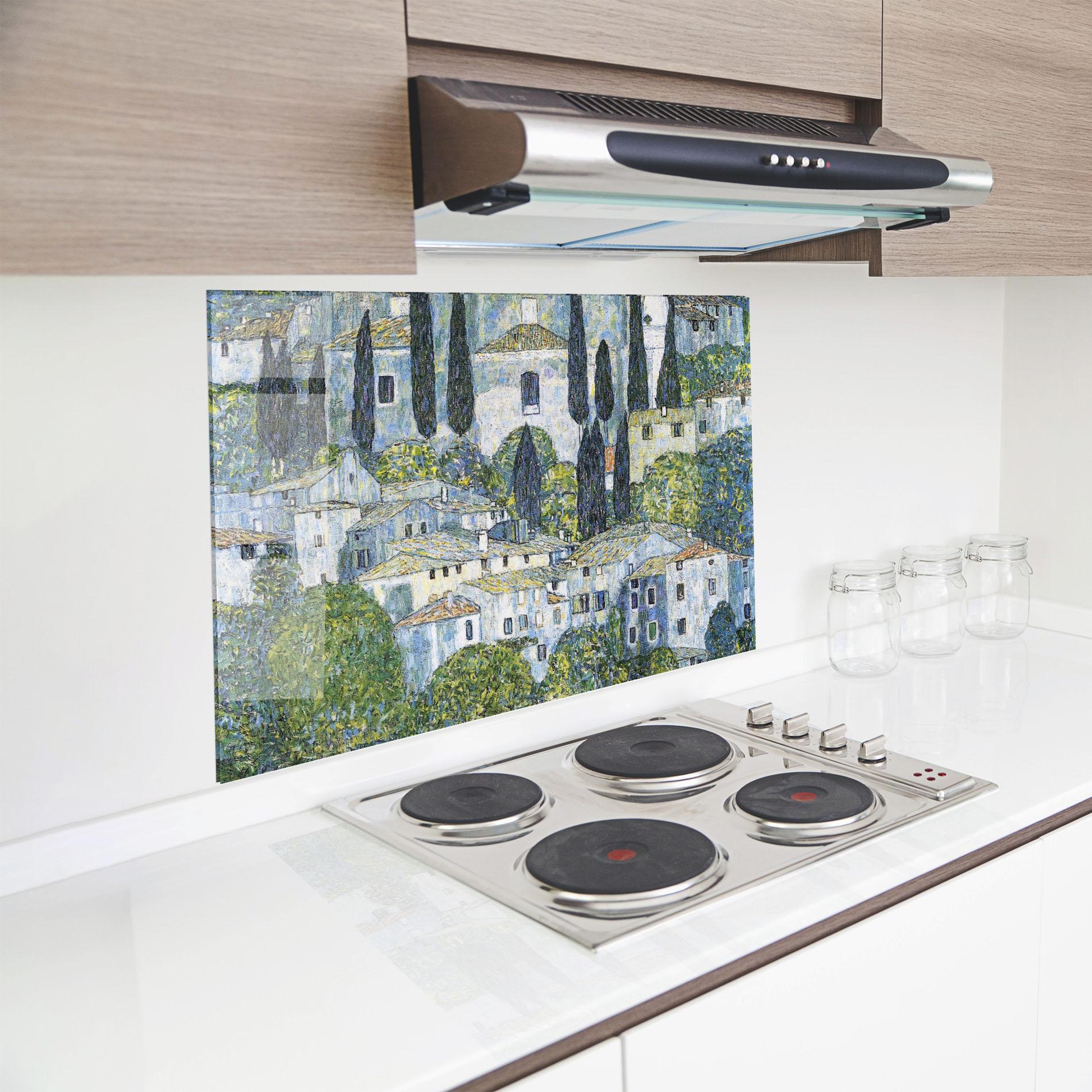 Küchenrückwand Glas Kirche In Cassone mockup 8