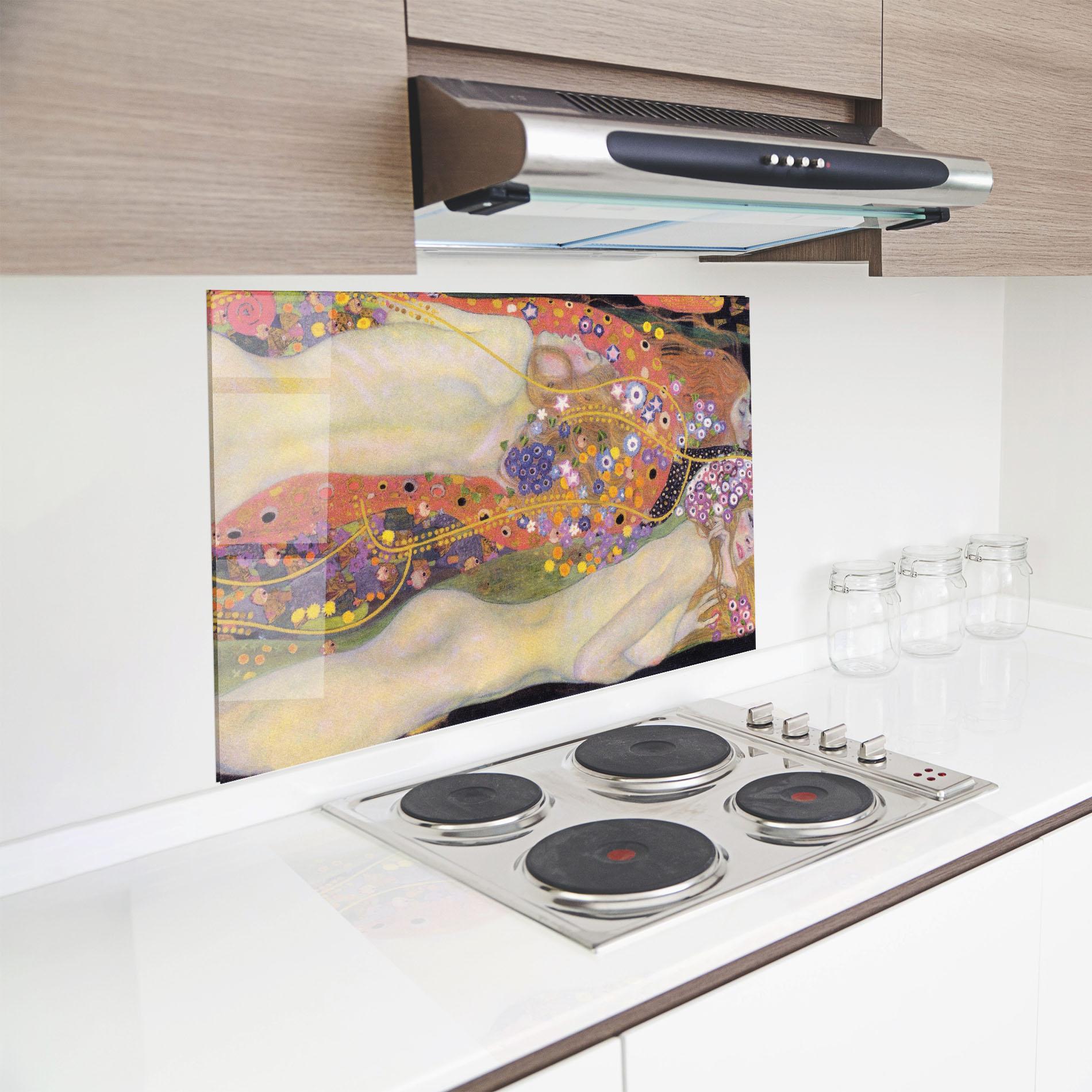 Küchenrückwand Glas Water Serpents Ii mockup 8