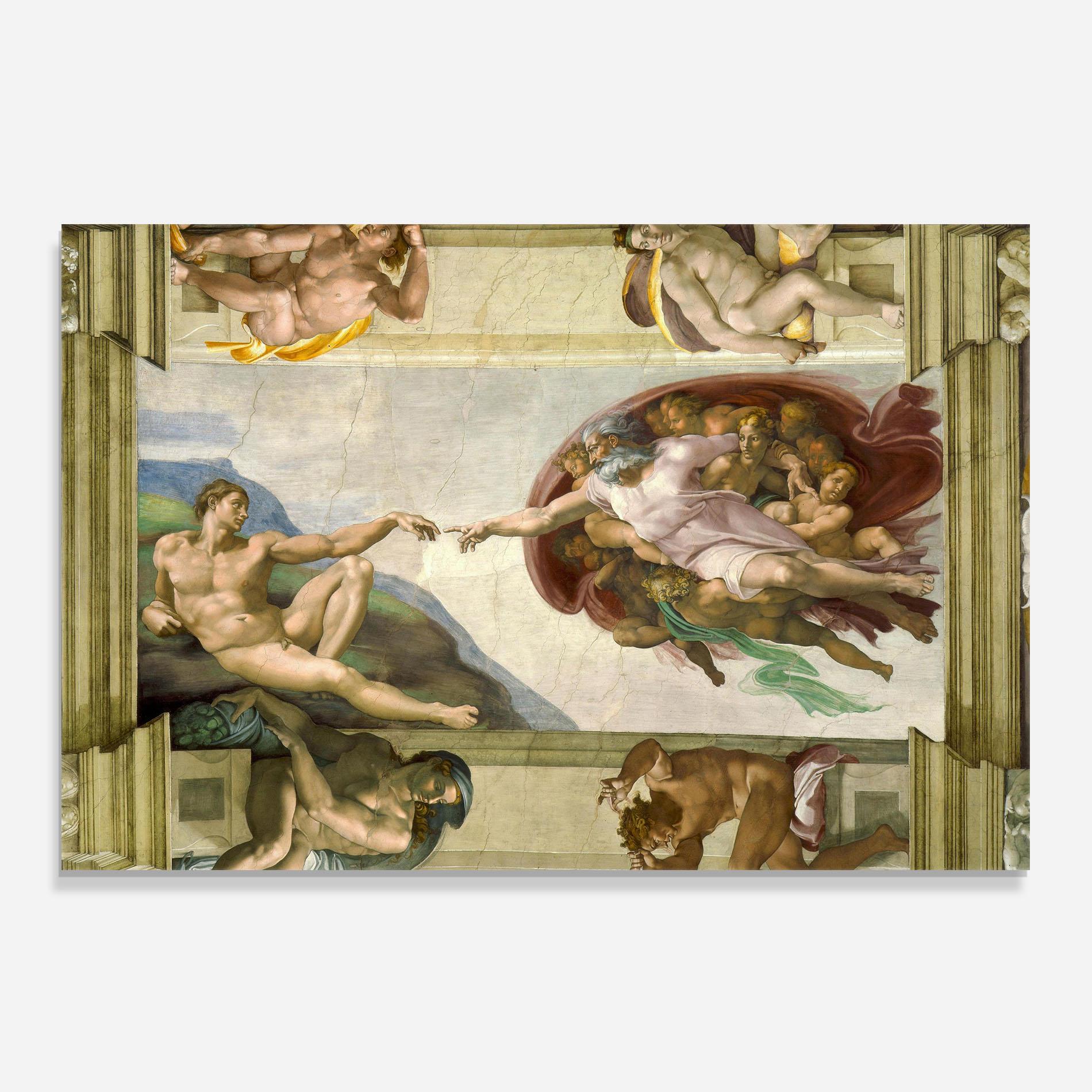 Küchenrückwand Glas Creacion De Adam mockup 0