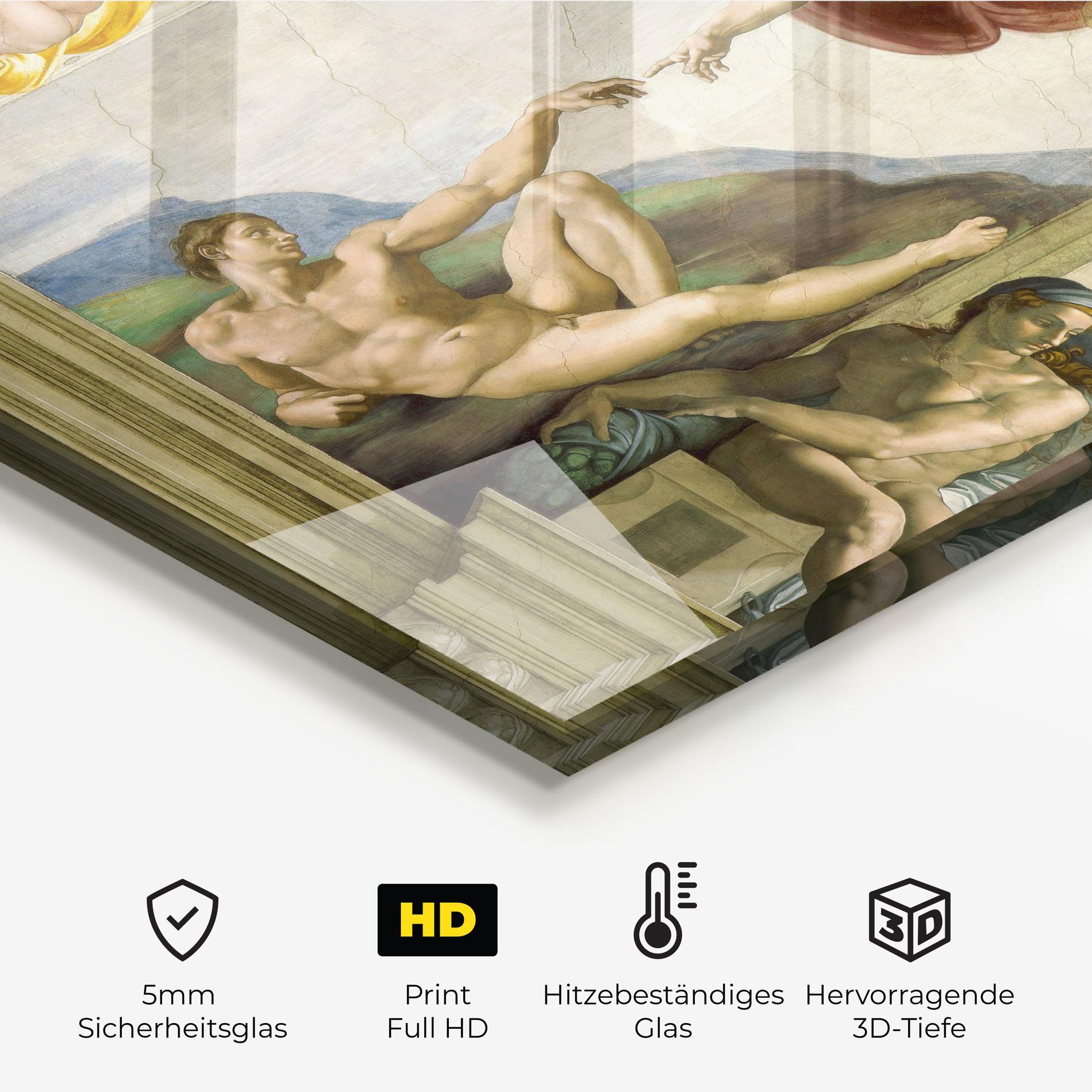 Küchenrückwand Glas Creacion De Adam mockup 2