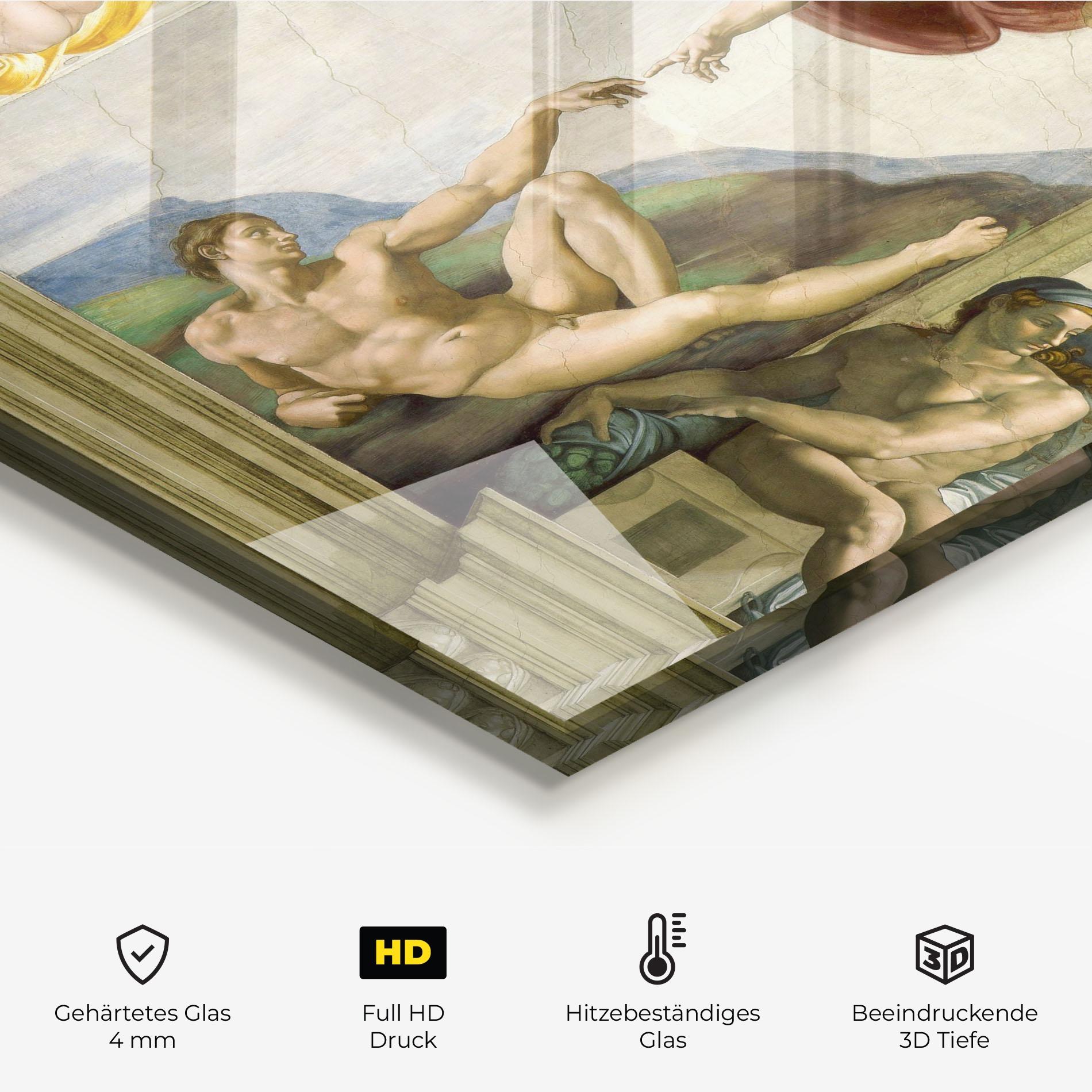 Küchenrückwand Glas Creacion De Adam mockup 2