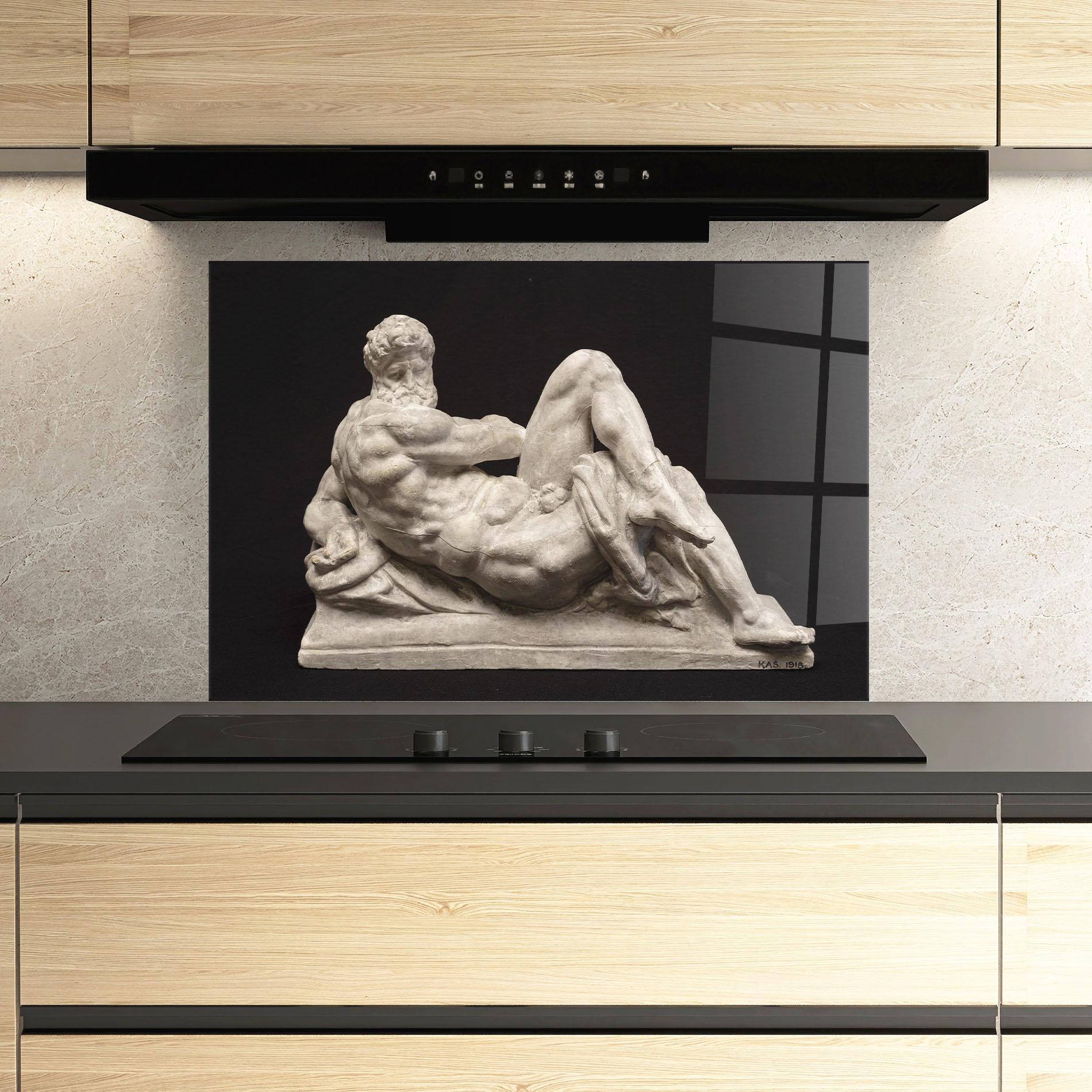 Küchenrückwand Glas Michelangelo S Day mockup 3