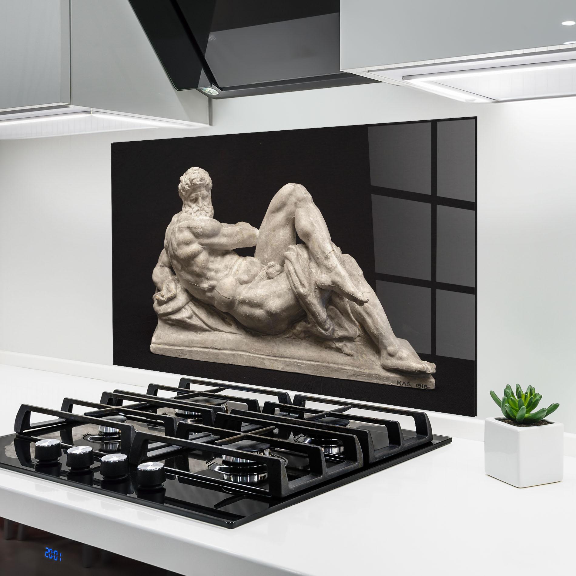 Küchenrückwand Glas Michelangelo S Day mockup 6