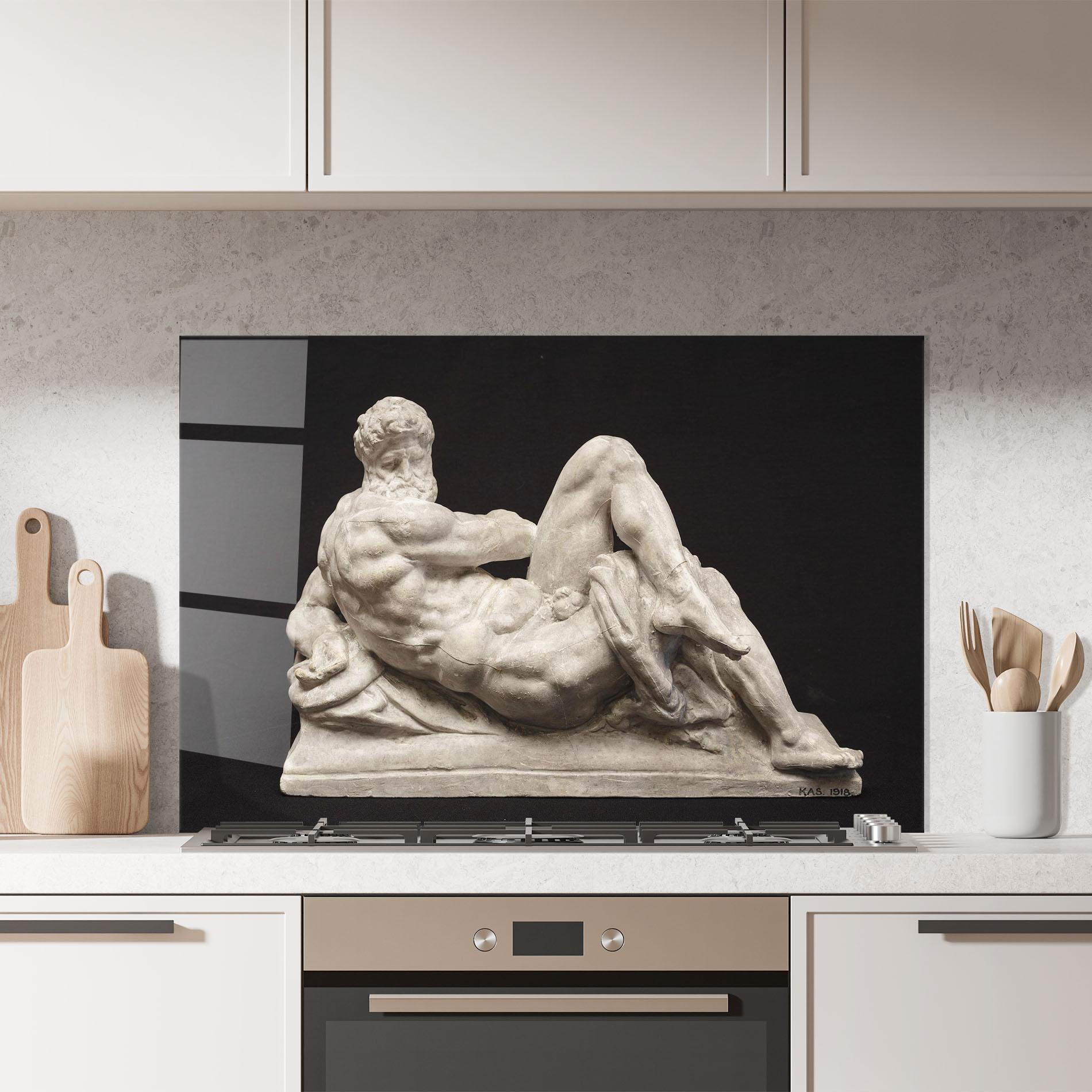 Küchenrückwand Glas Michelangelo S Day mockup 7