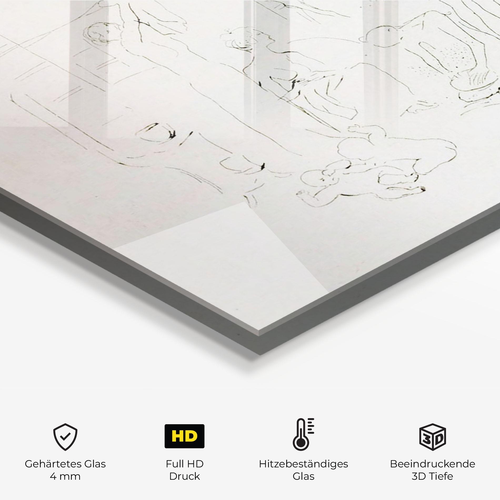 Küchenrückwand Glas The Acrobats mockup 2