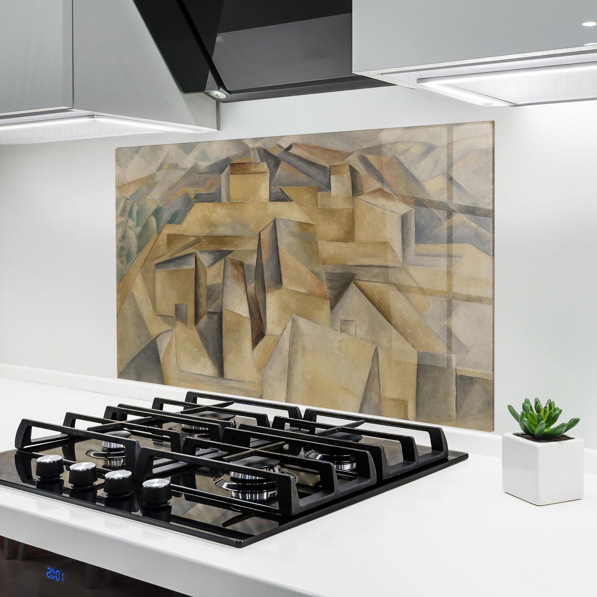 Küchenrückwand Glas Houses On The Hill mockup 6