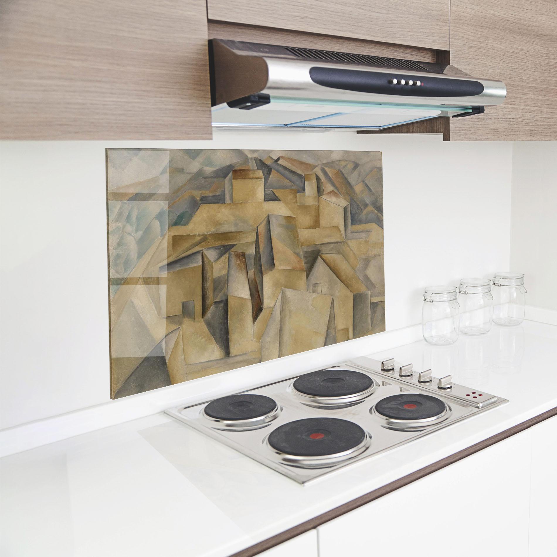 Küchenrückwand Glas Houses On The Hill mockup 8