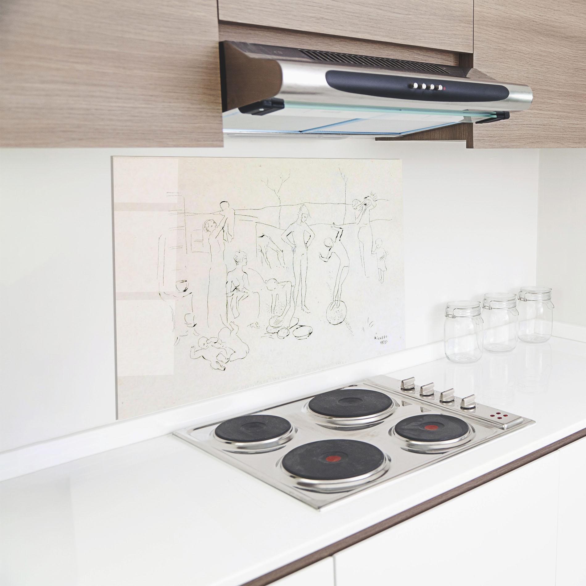 Küchenrückwand Glas The Acrobats mockup 8