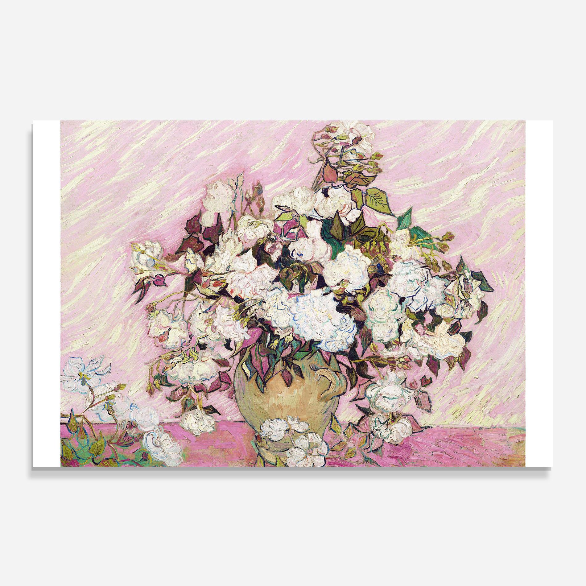 Küchenrückwand Glas Gogh Flower Painting mockup 0