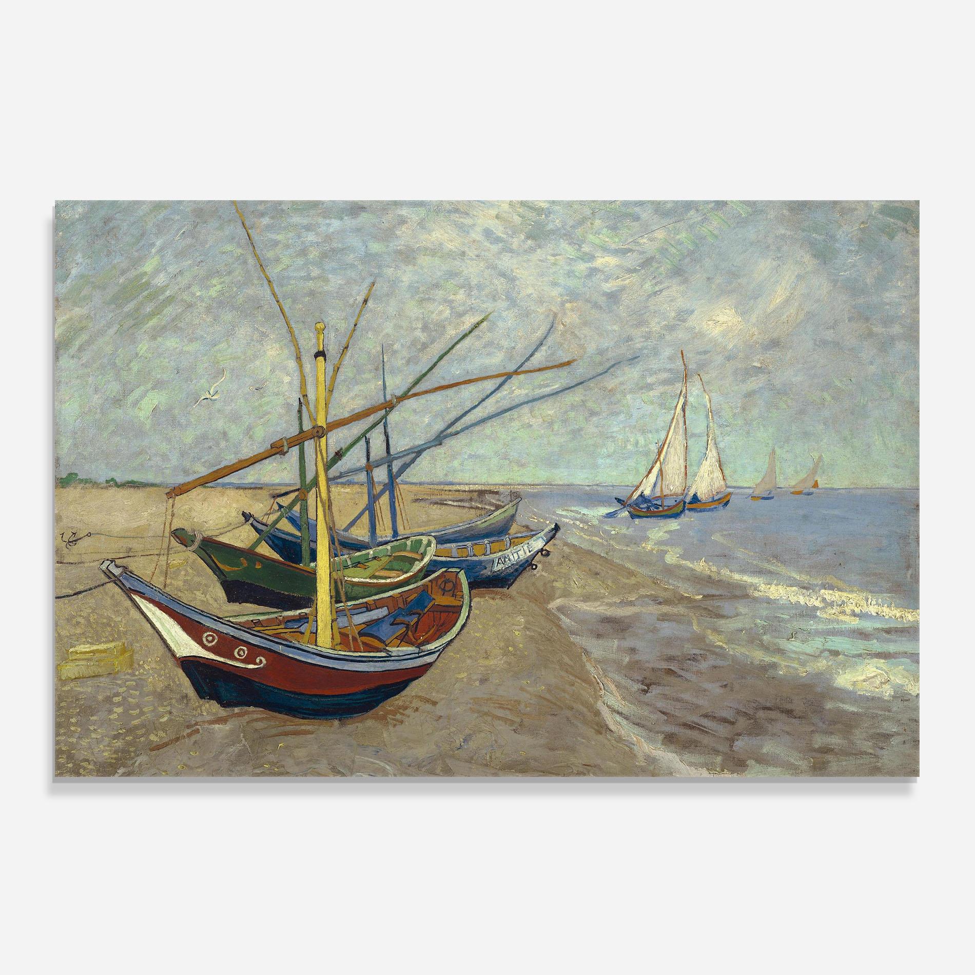 Küchenrückwand Glas Vissersboten Les Saintes Maries mockup 0