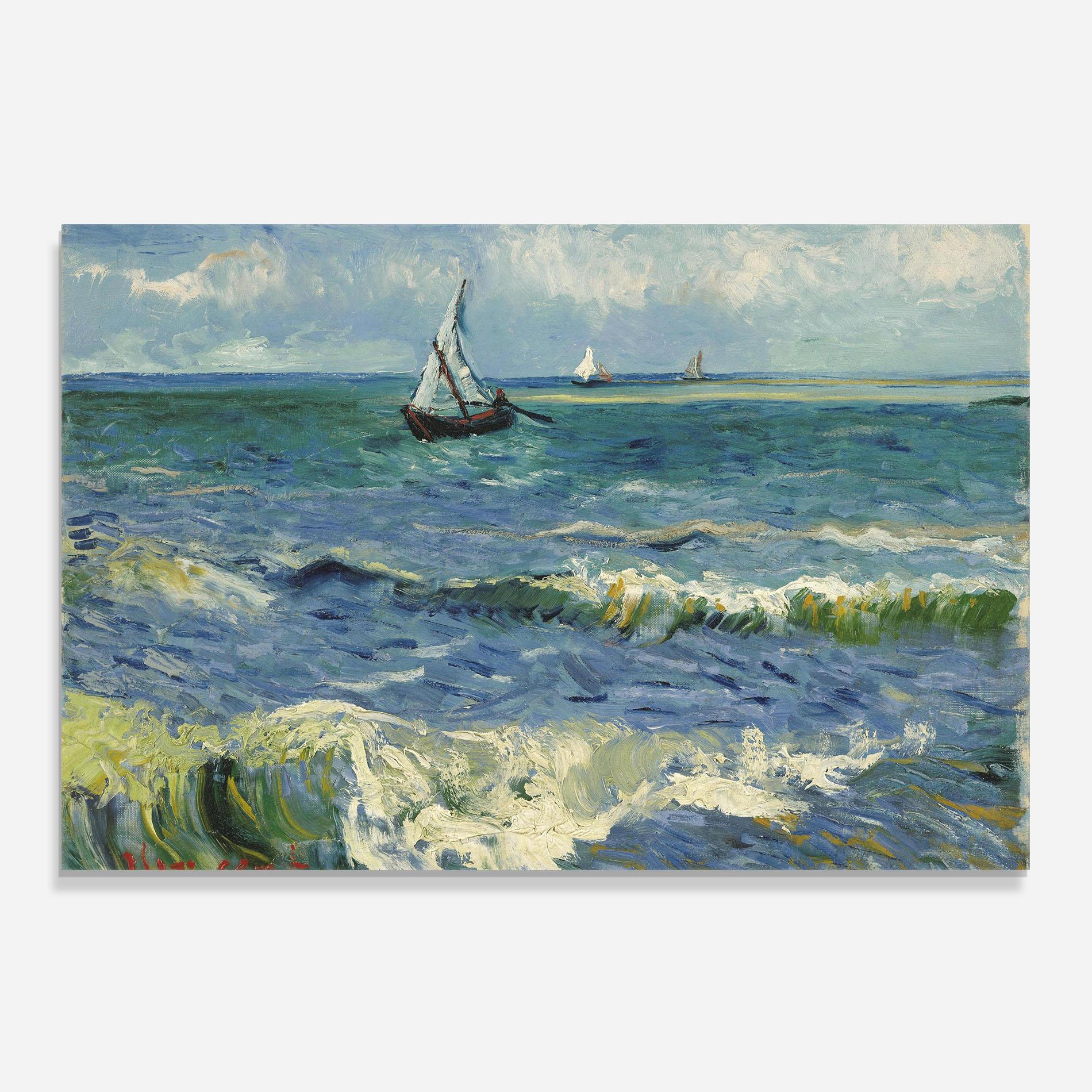 Küchenrückwand Glas Zeegezicht Saintes Maries mockup 0