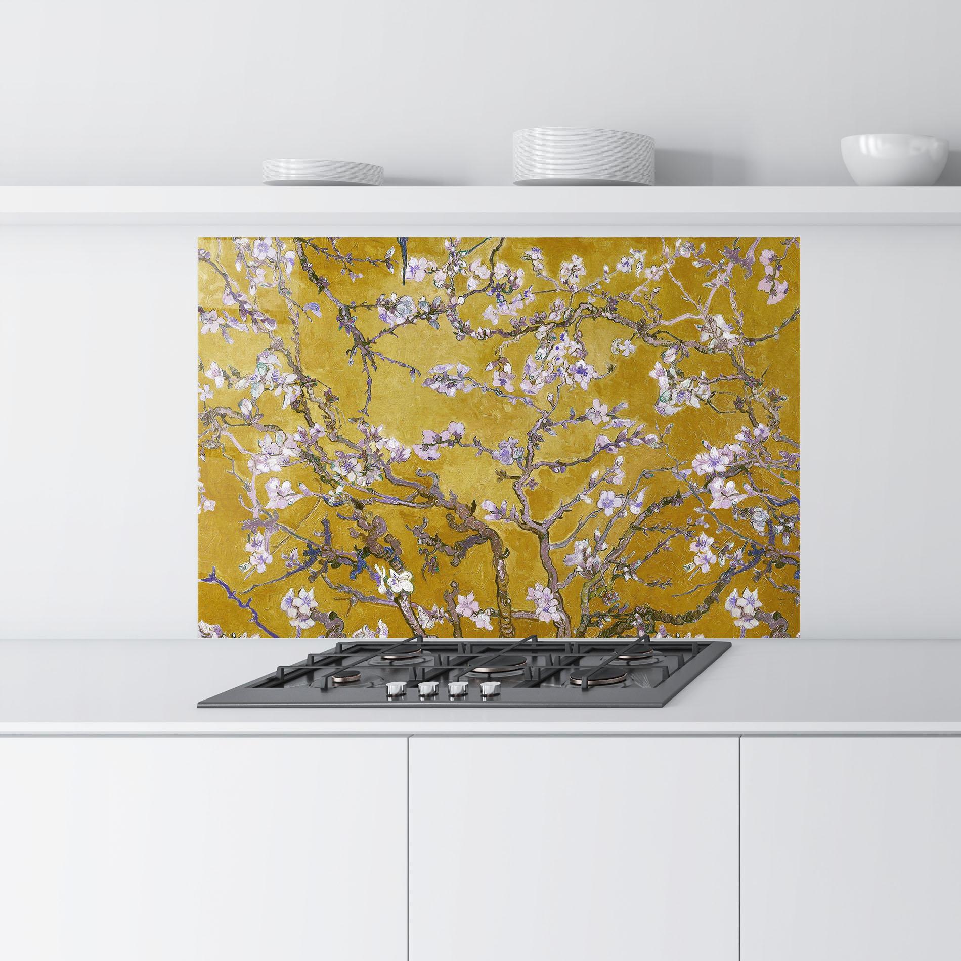 Küchenrückwand Glas Almond Blossom mockup 9