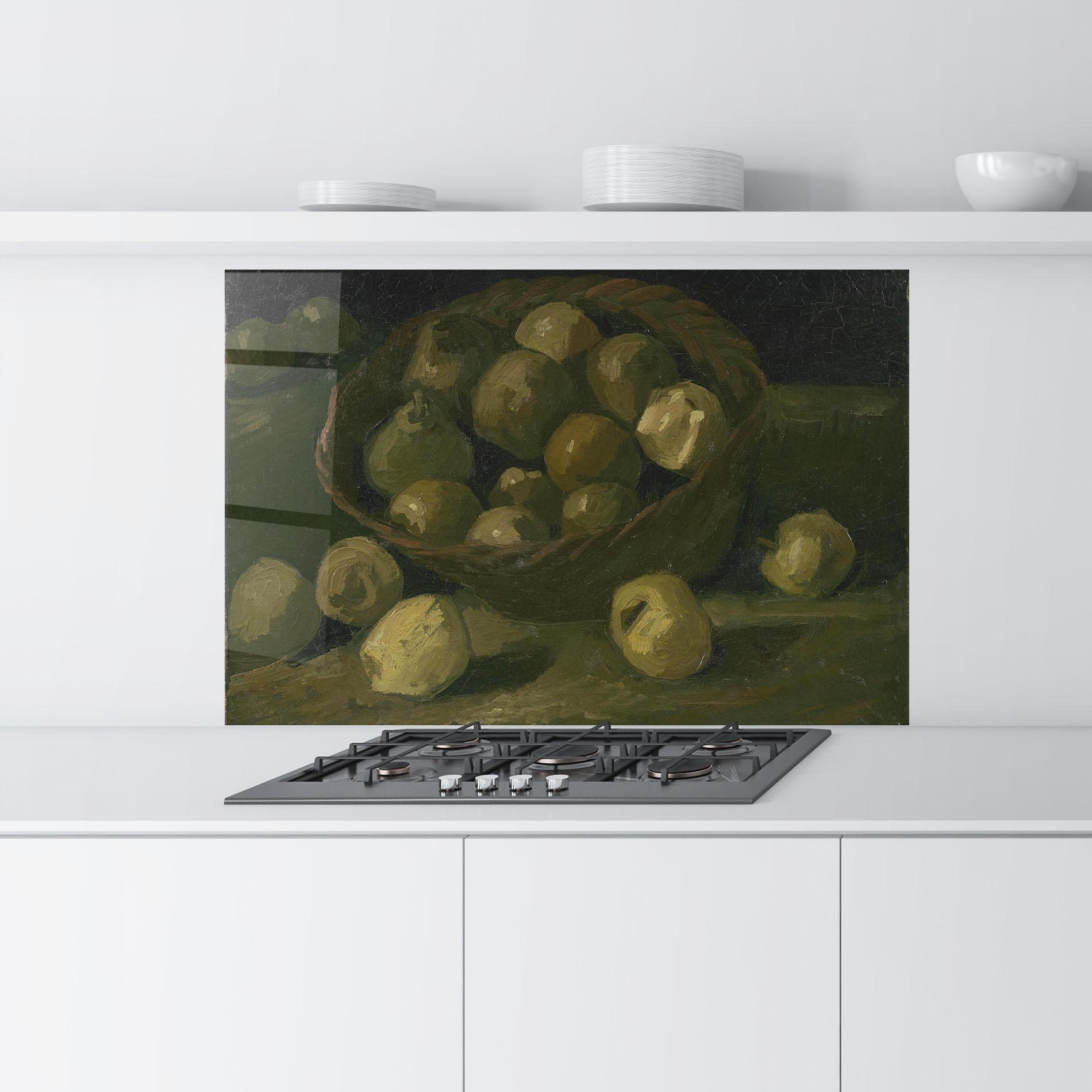 Küchenrückwand Glas Mand Met Appels mockup 9