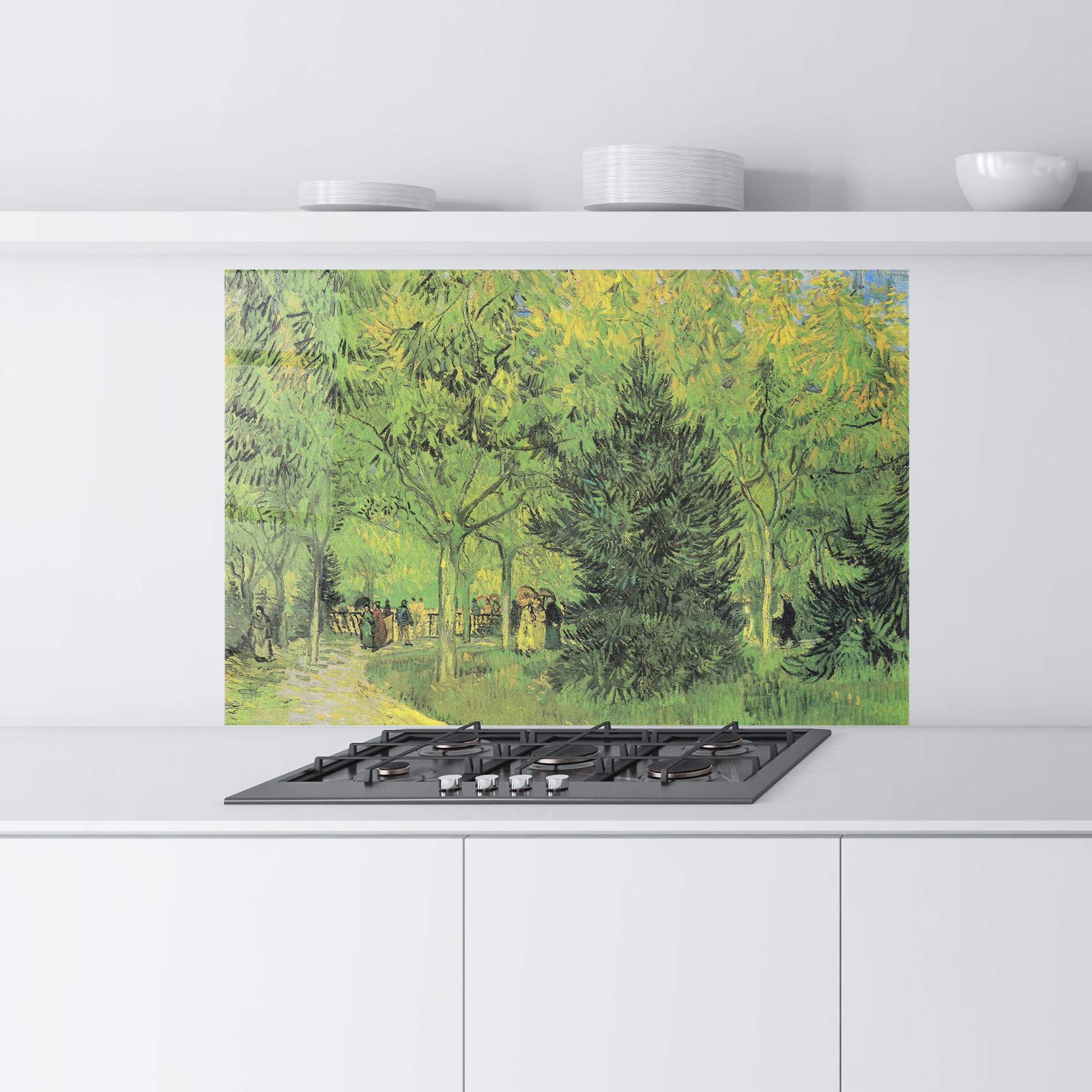 Küchenrückwand Glas Park Of Arles mockup 9