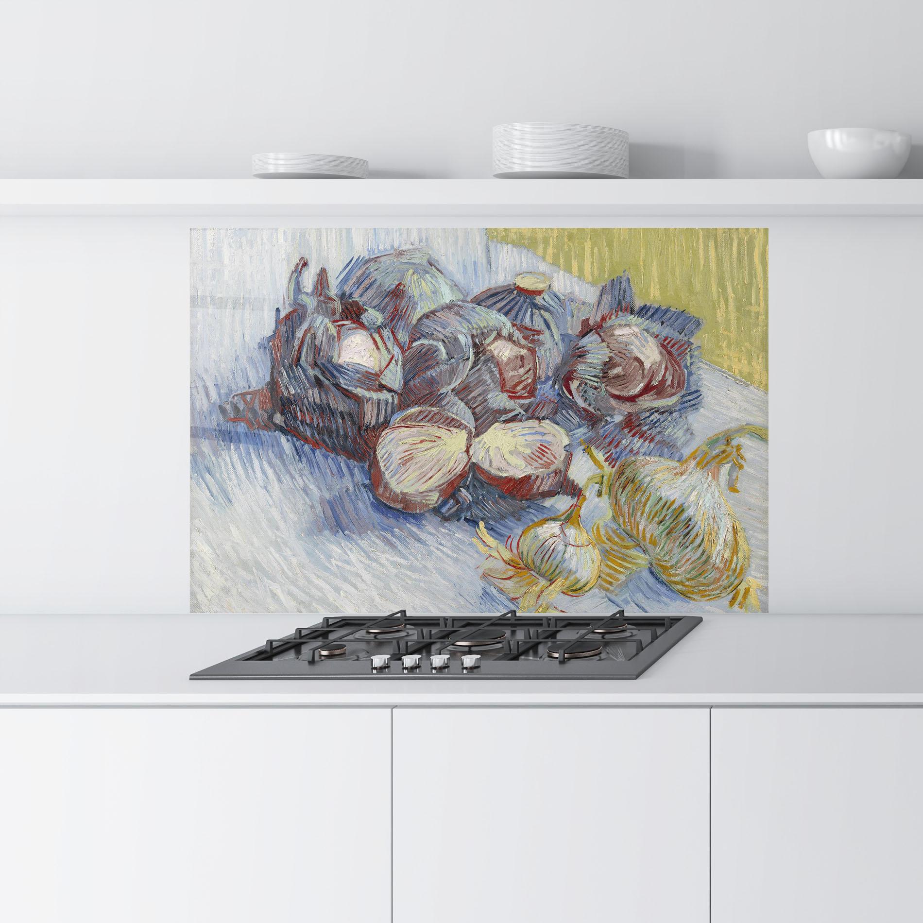Küchenrückwand Glas Rode Kolen En Uien mockup 9