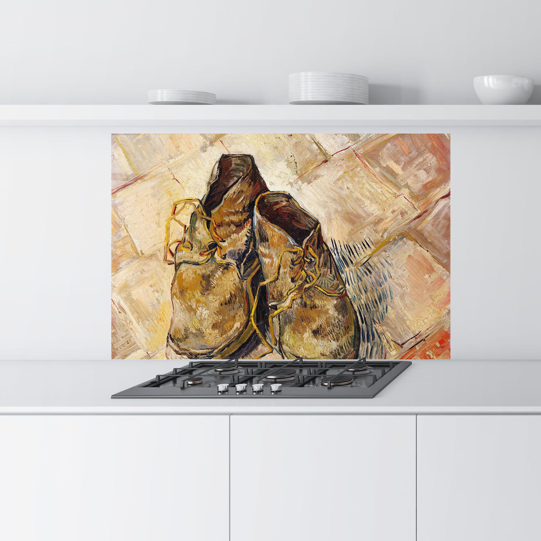 Küchenrückwand Glas Shoes Van Gogh mockup 9