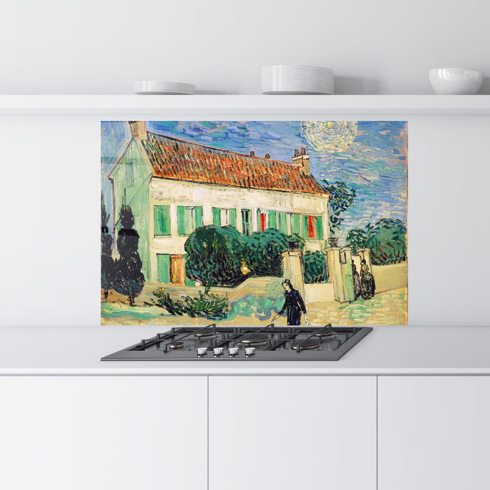 Küchenrückwand Glas White House Night mockup 9