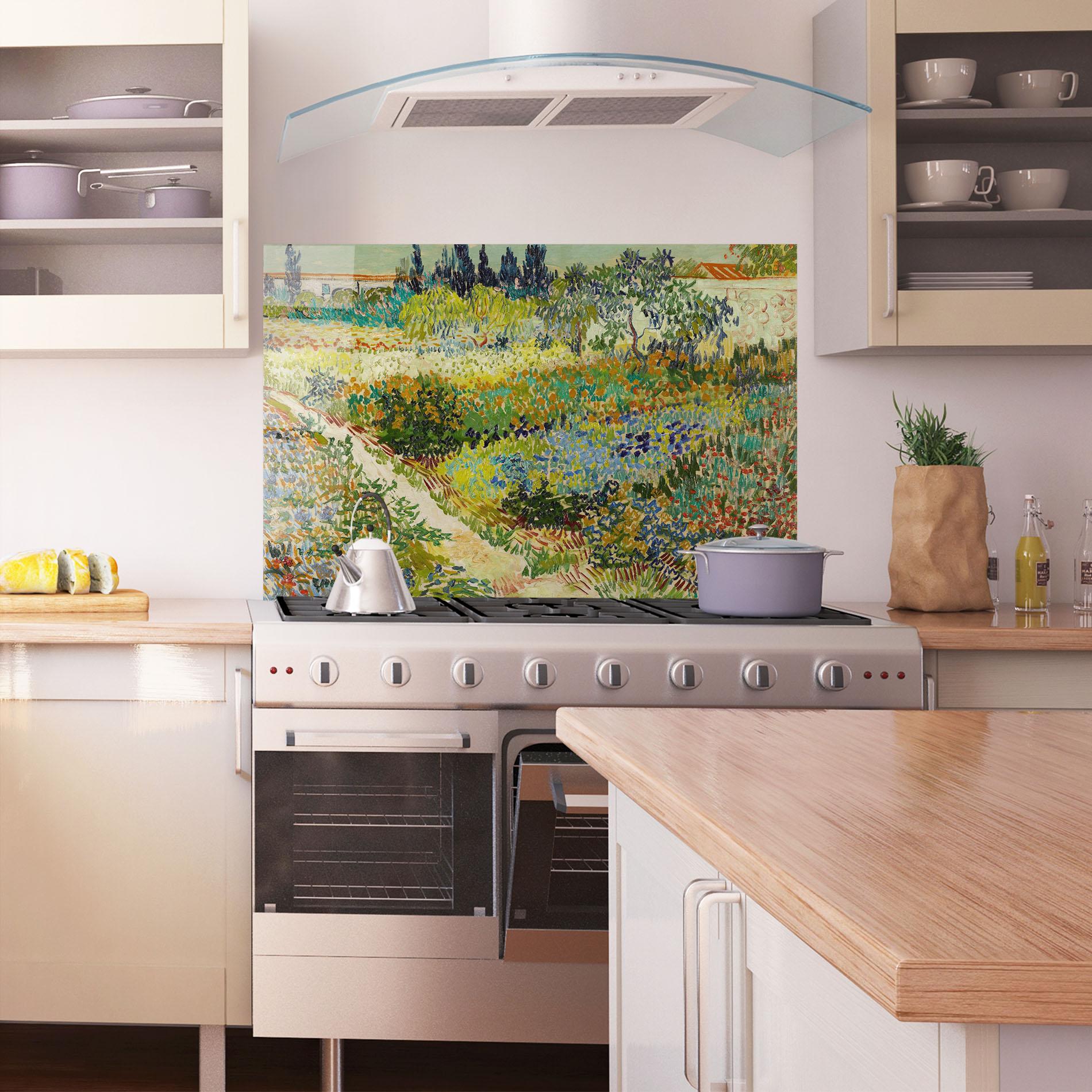 Küchenrückwand Glas Garden At Arles mockup 1