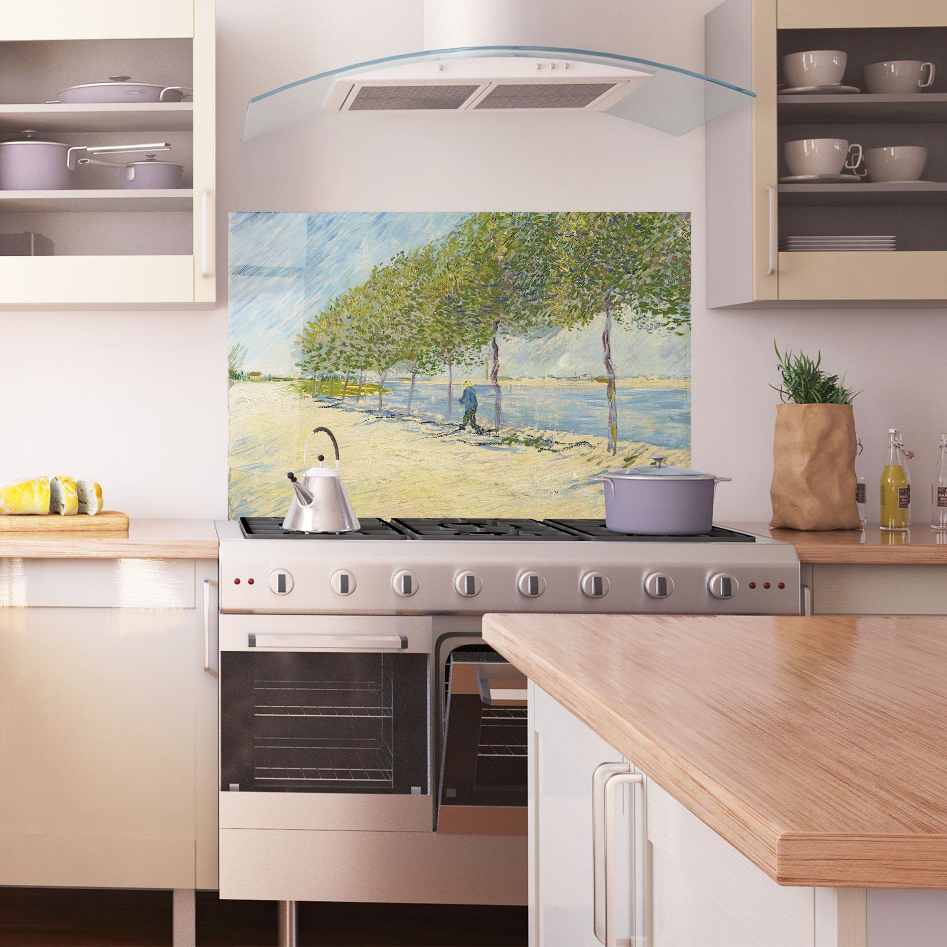 Küchenrückwand Glas Langs De Seine mockup 1