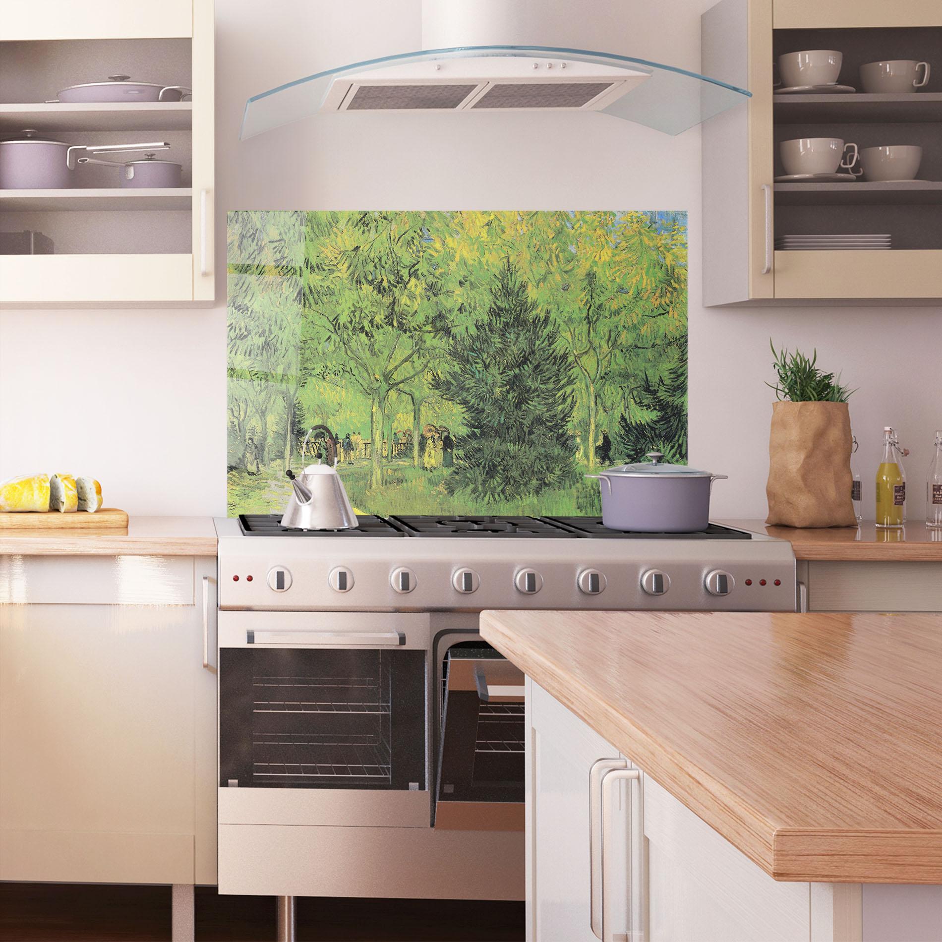 Küchenrückwand Glas Park Of Arles mockup 1