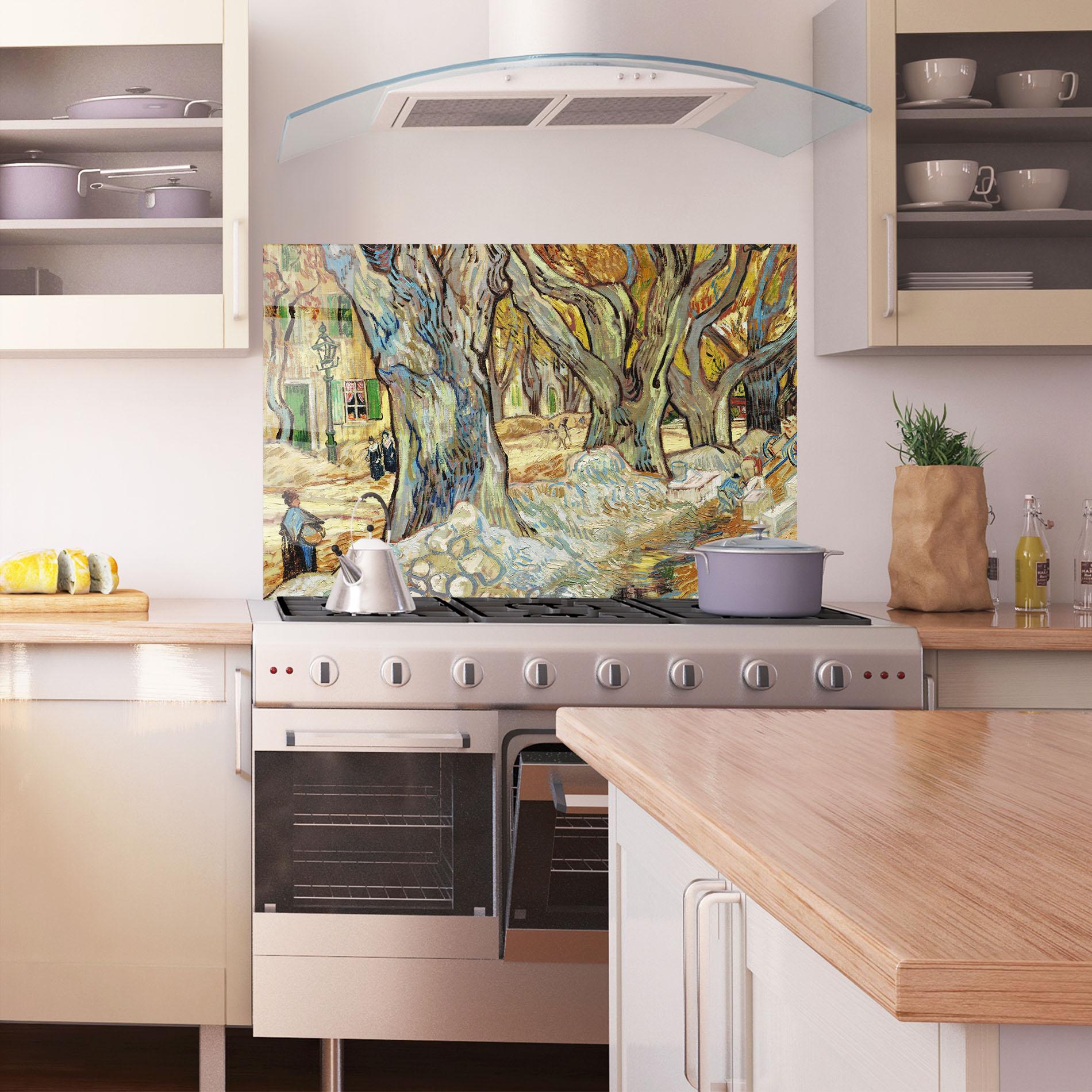 Küchenrückwand Glas The Large Plane Trees mockup 1