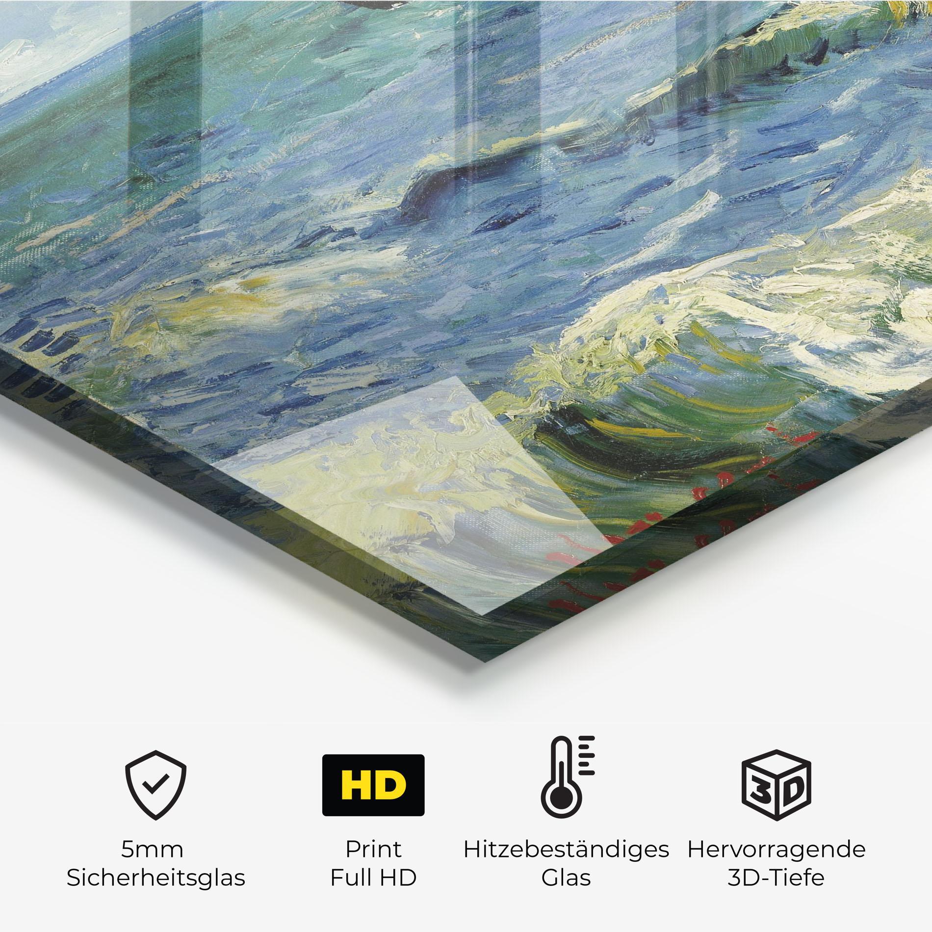 Küchenrückwand Glas Zeegezicht Saintes Maries mockup 2