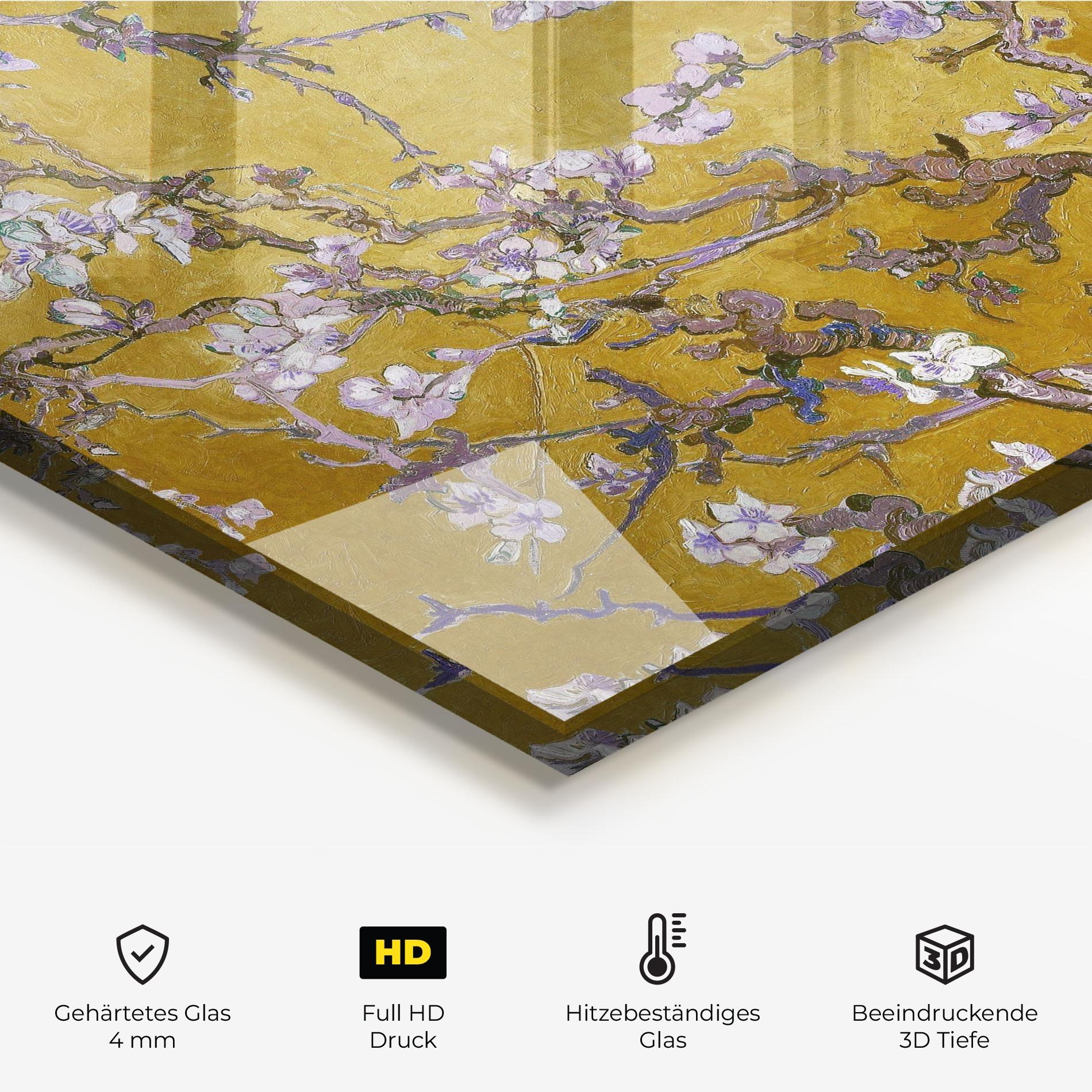 Küchenrückwand Glas Almond Blossom mockup 2