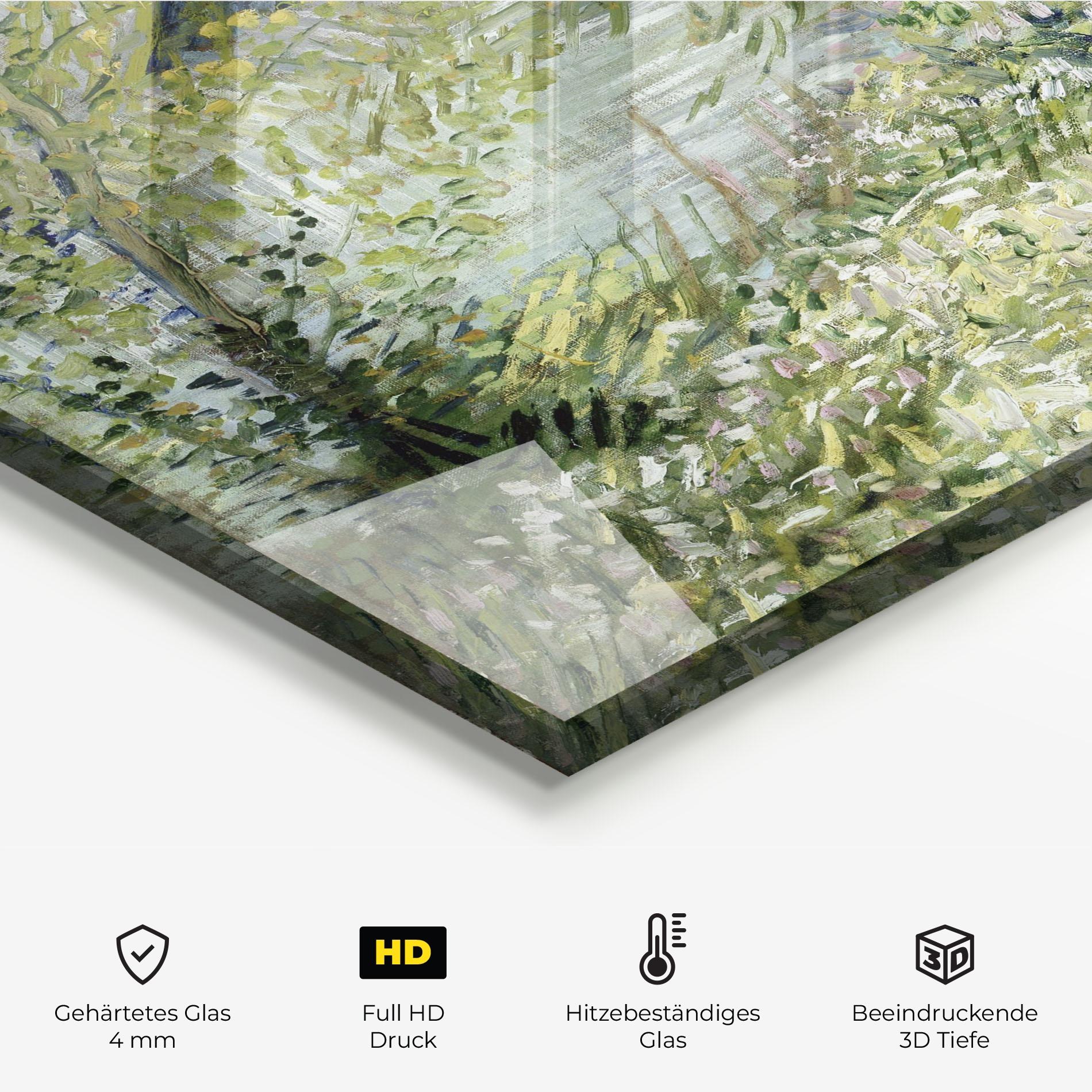 Küchenrückwand Glas River Bank Springtime mockup 2