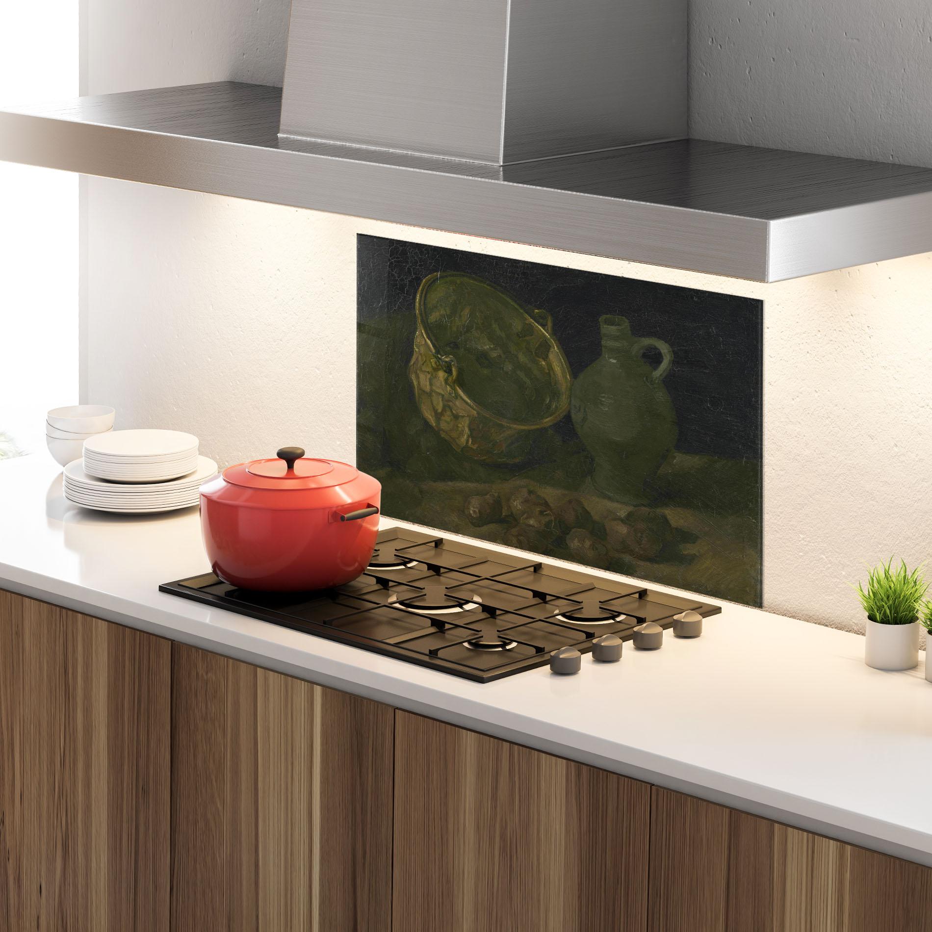 Küchenrückwand Glas Met Koperen Ketel mockup 4