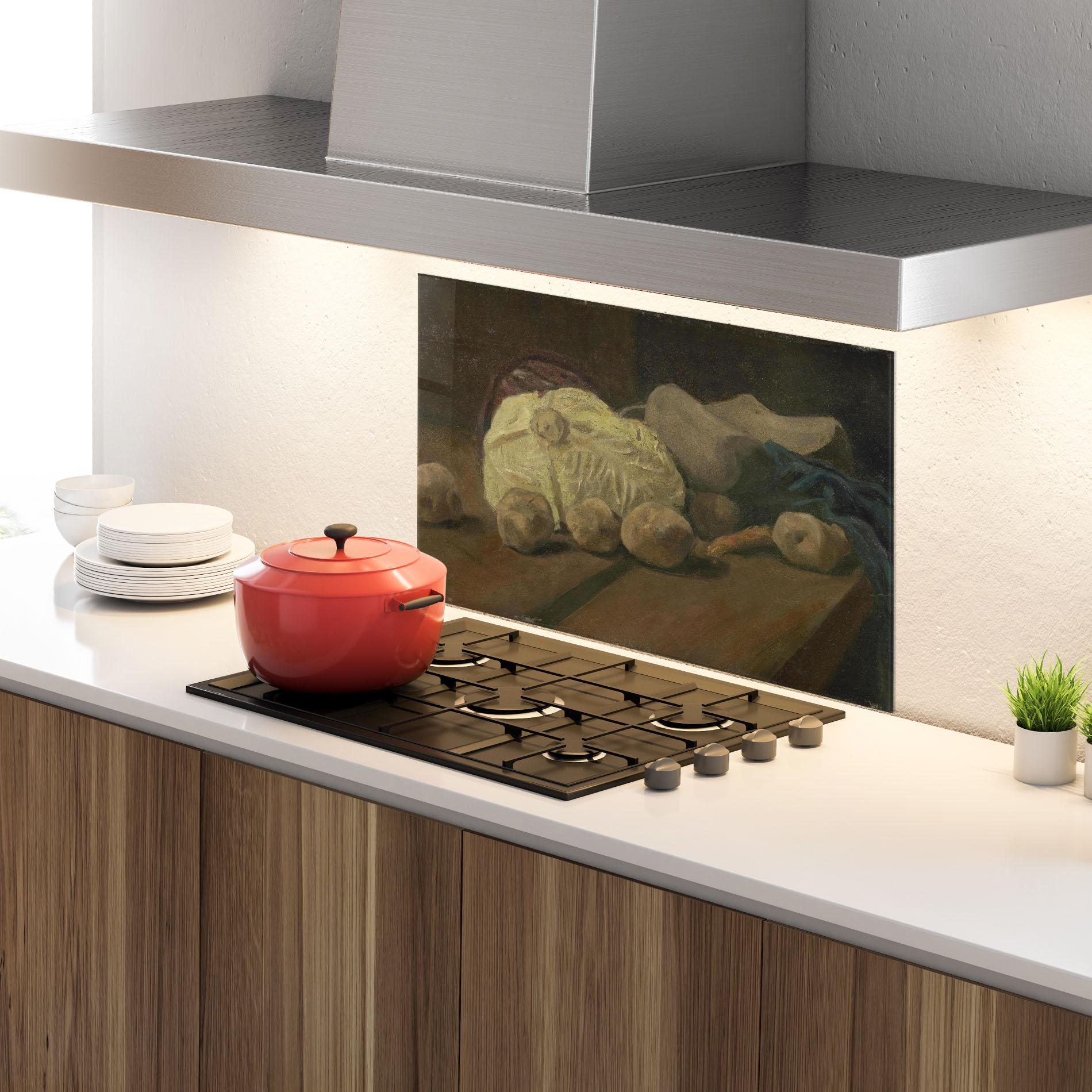 Küchenrückwand Glas Stilleven Met Kool mockup 4